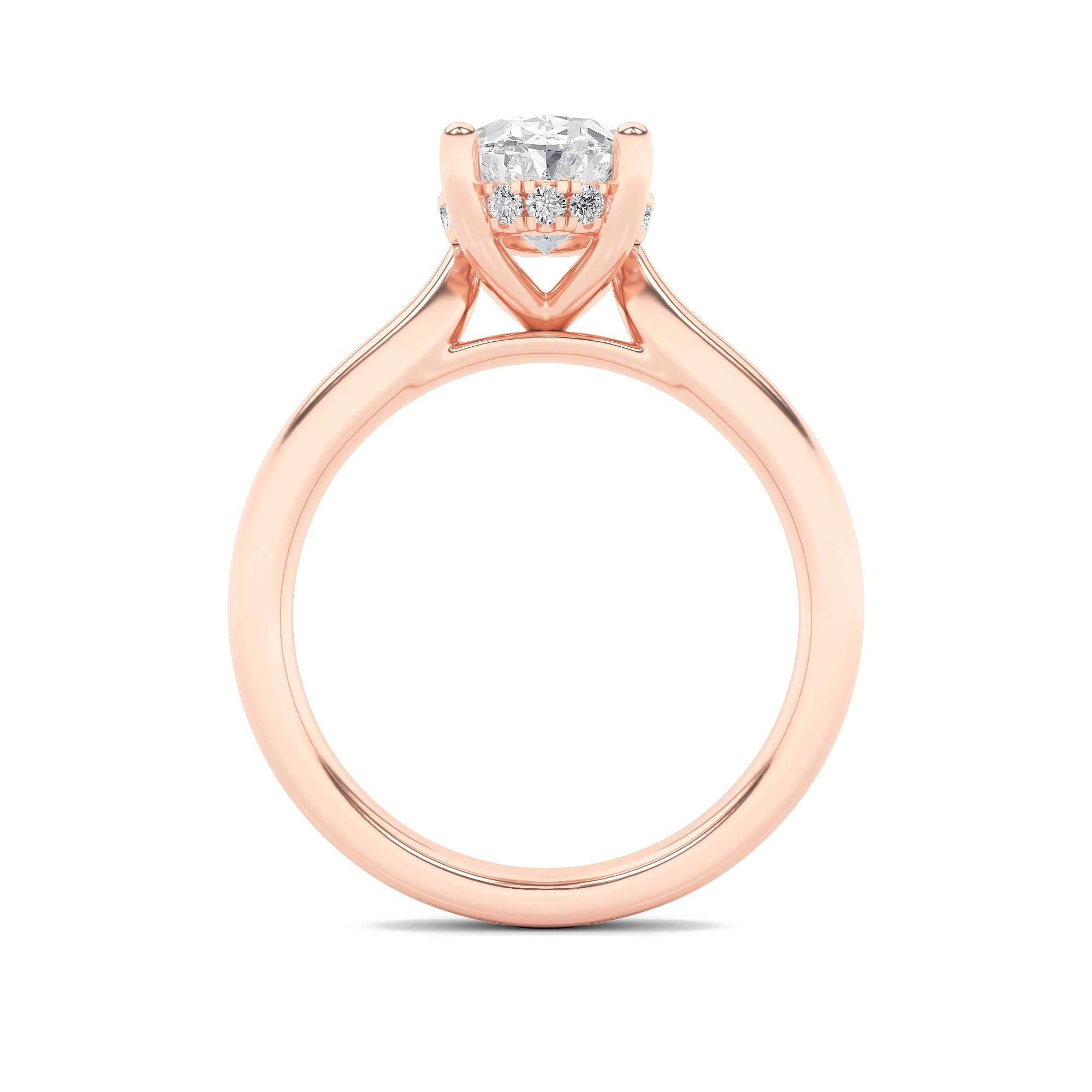 Oval Essence Solitaire Ring 11