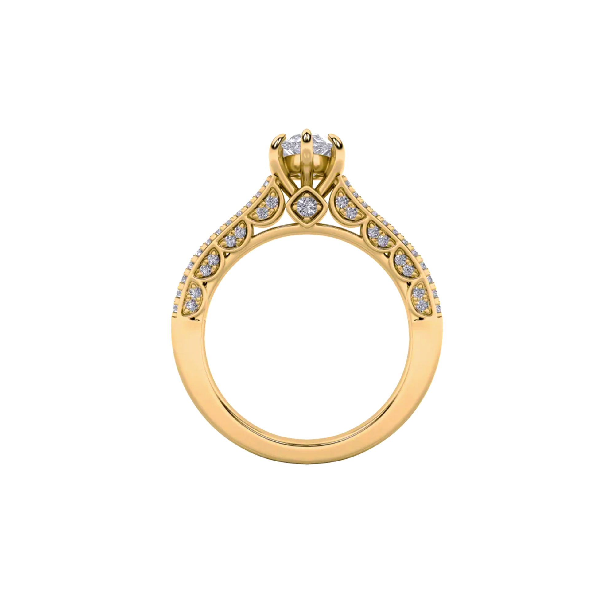 Luminous Pear Solitaire Ring 3