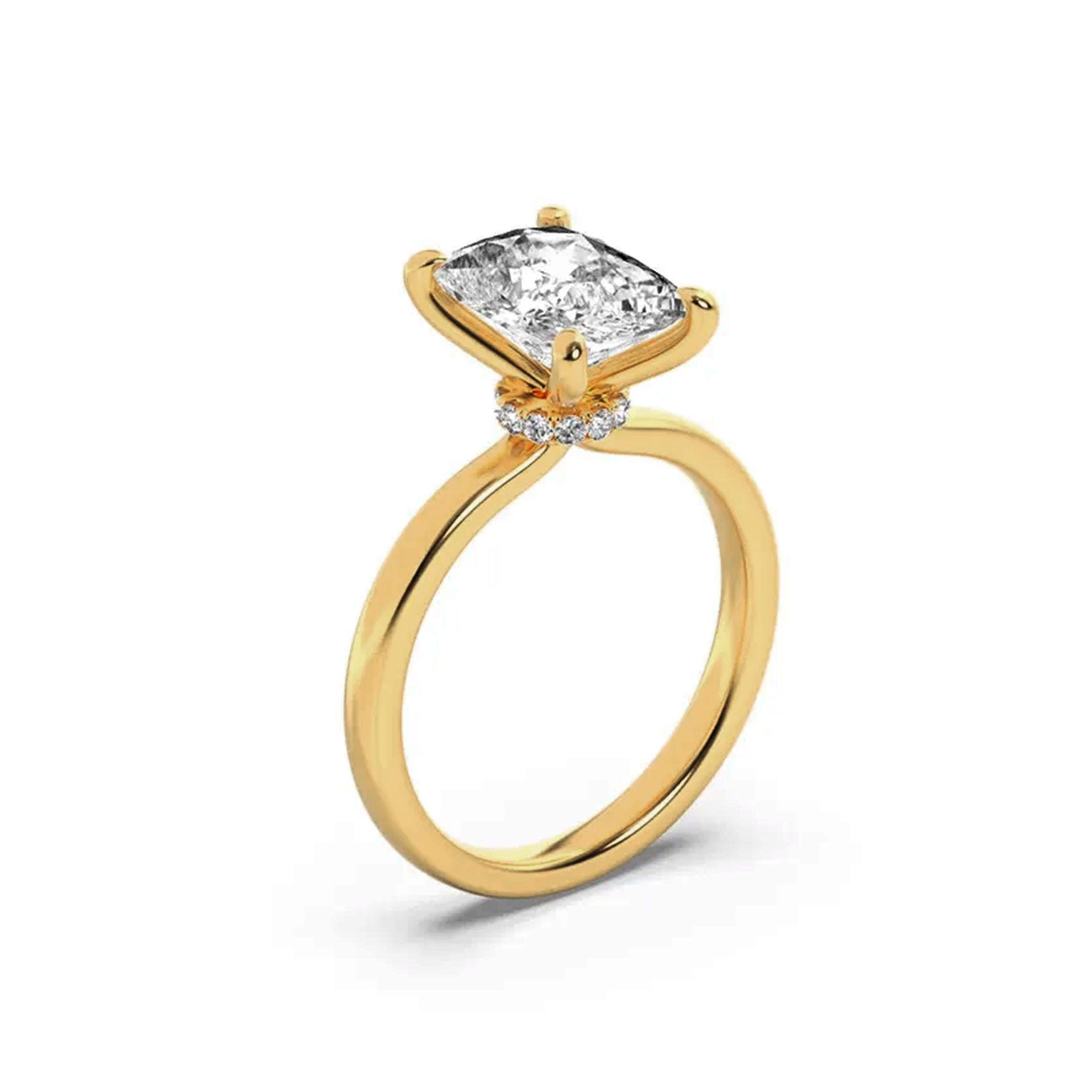 Golden Radiance Solitaire Ring 4