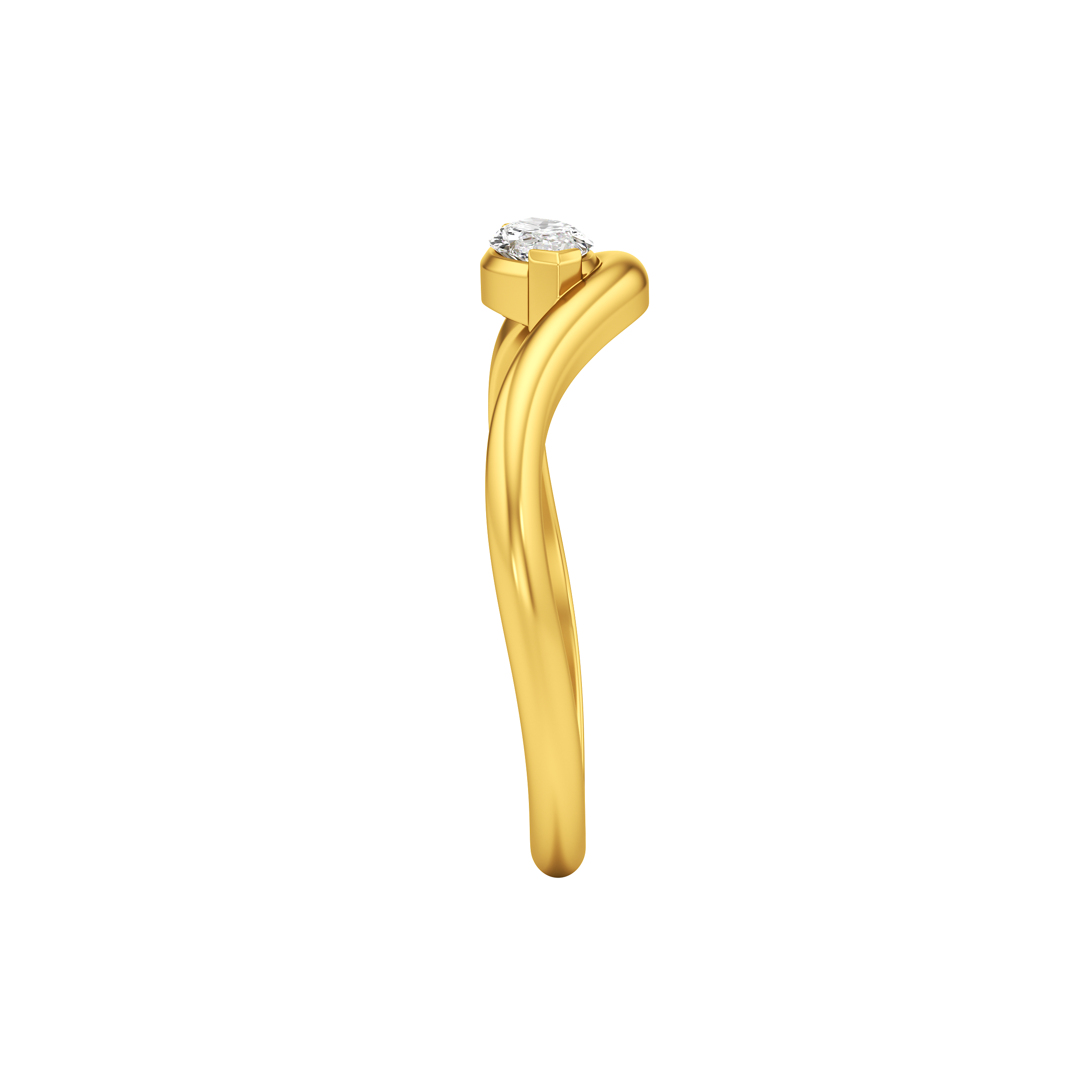Wavehold Solitaire Ring 2