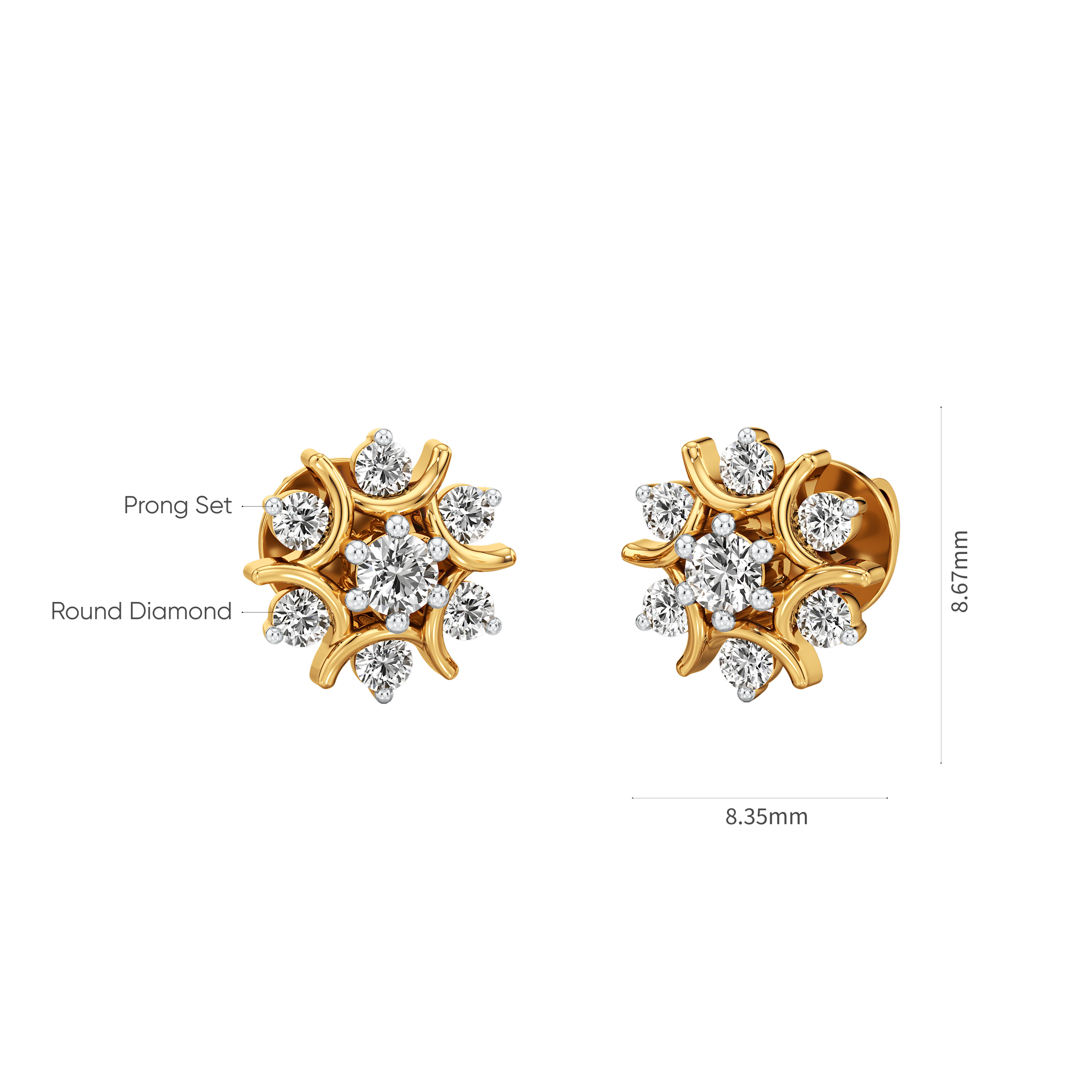 Celeste Bloom Studs 9