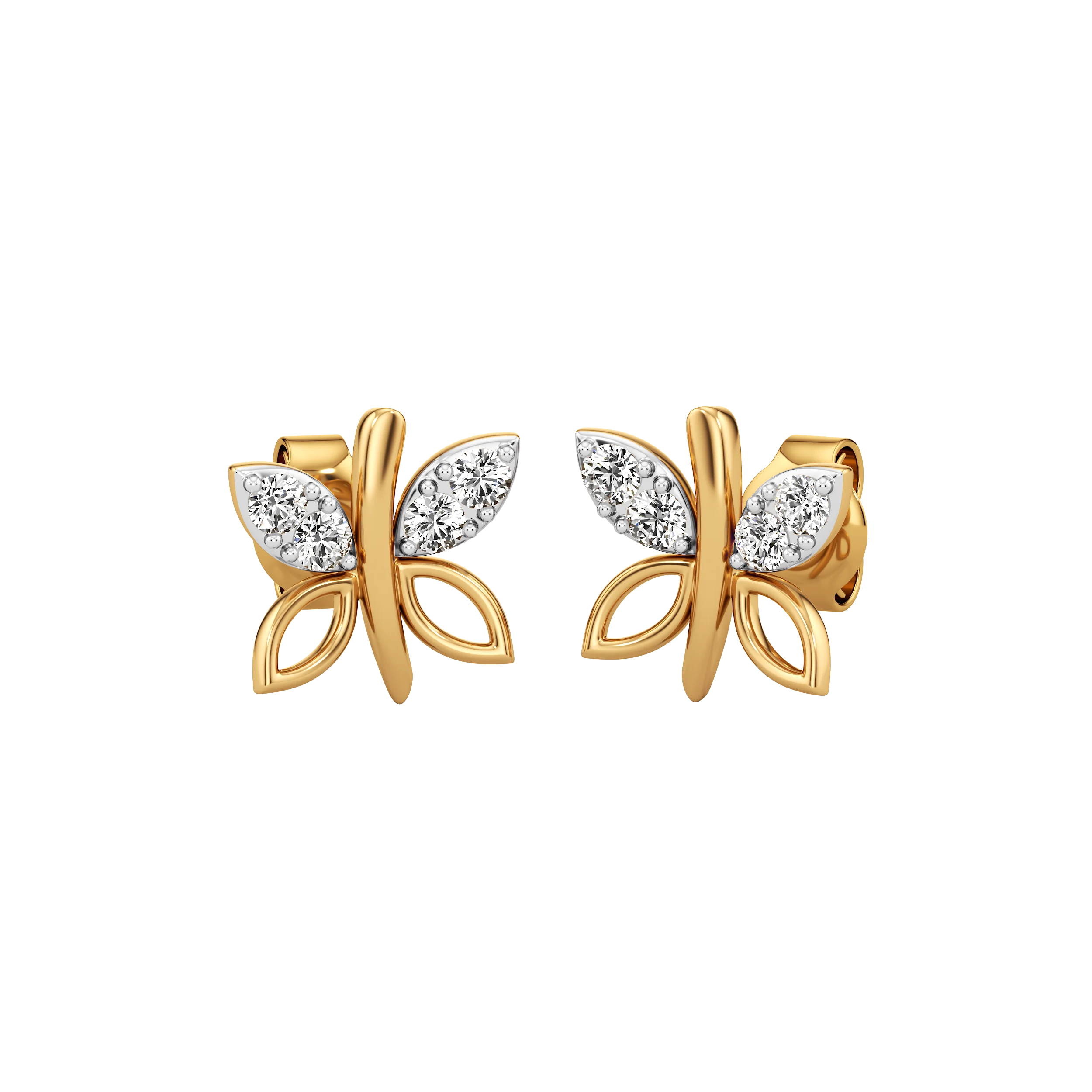 Flutterleaf Diamond Studs 0