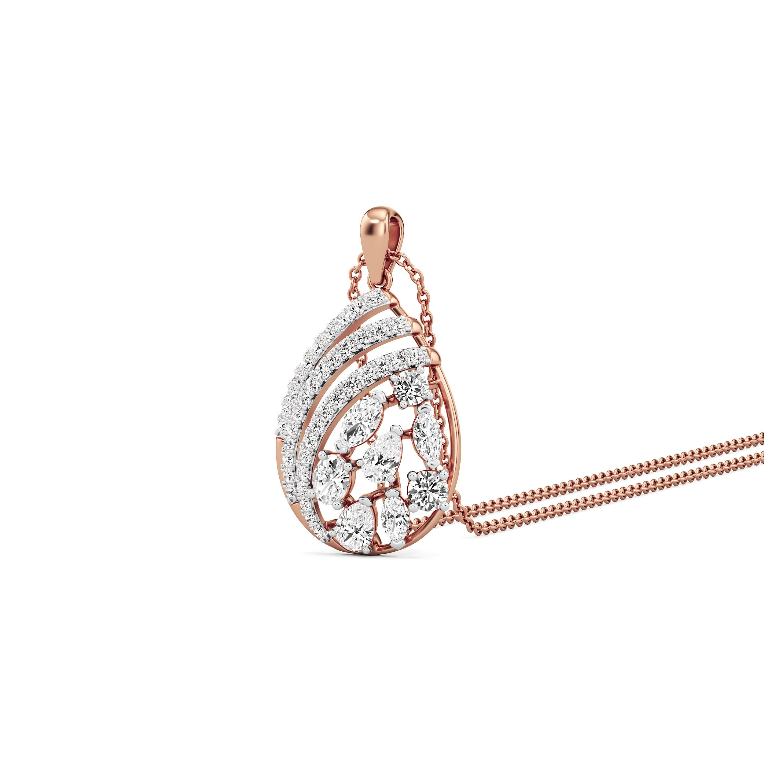 Cascade Gleam Diamond Pendant 6