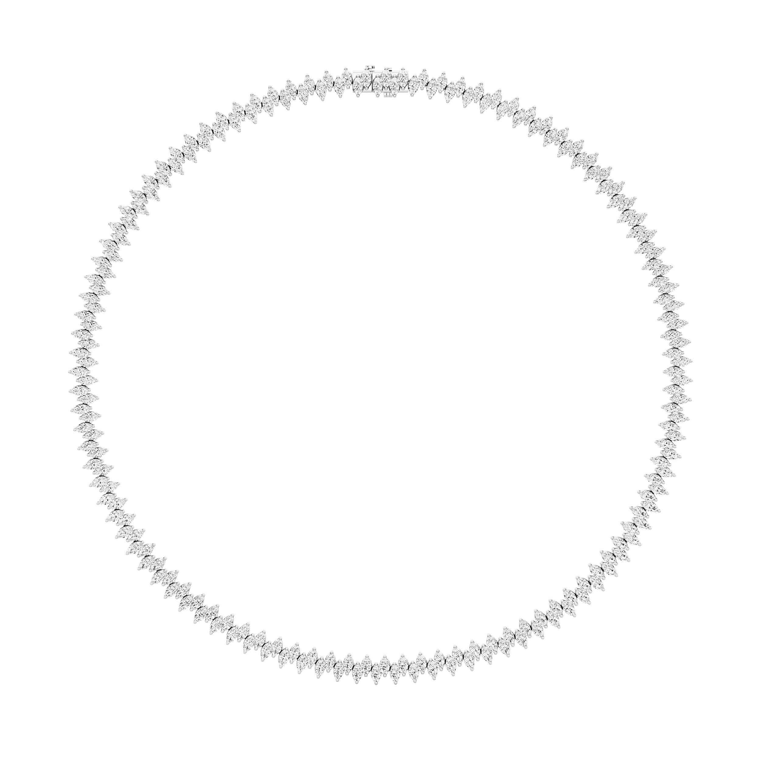 Moonlit Marquise Tennis Necklace 3