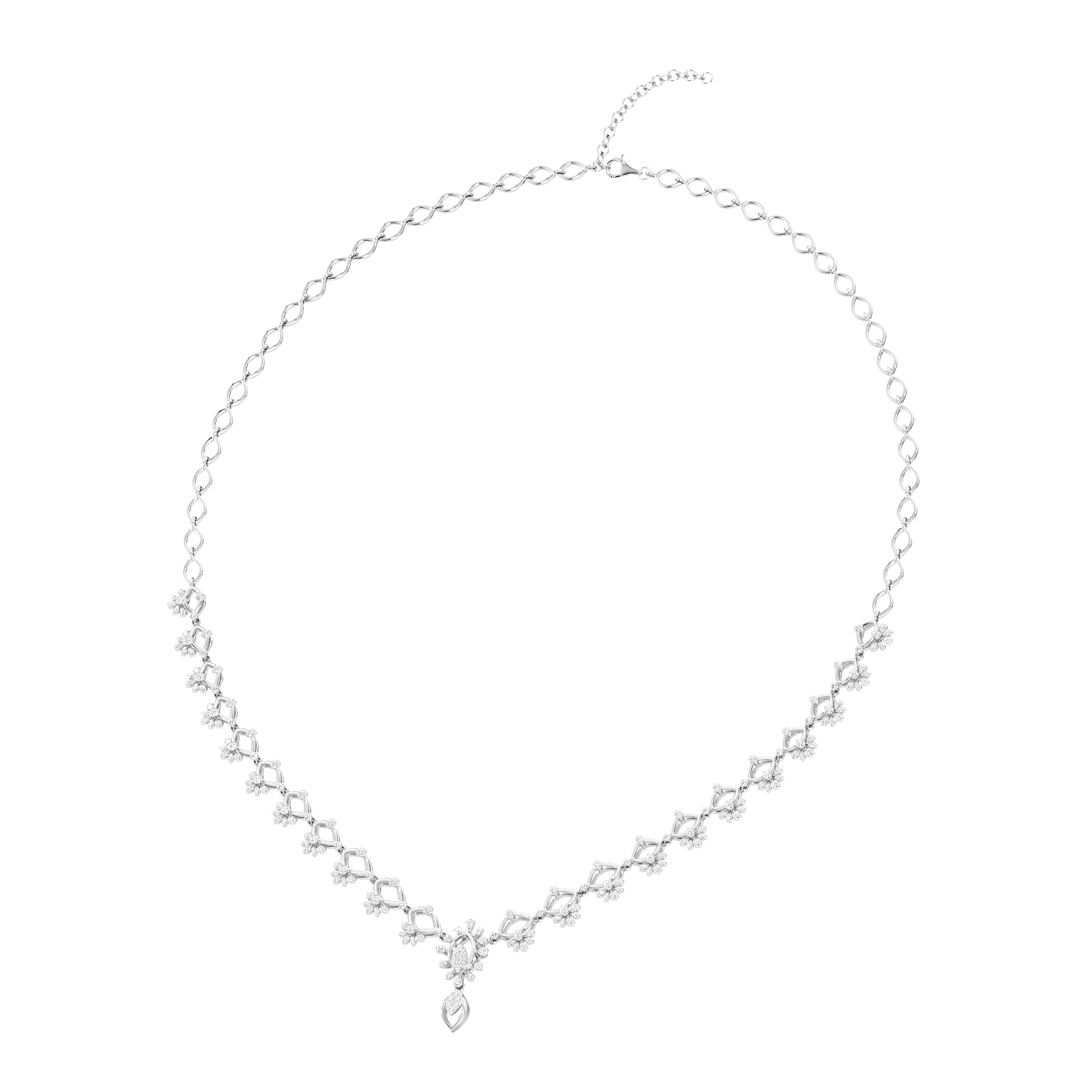 Celestia Teardrop Diamond Necklace 4