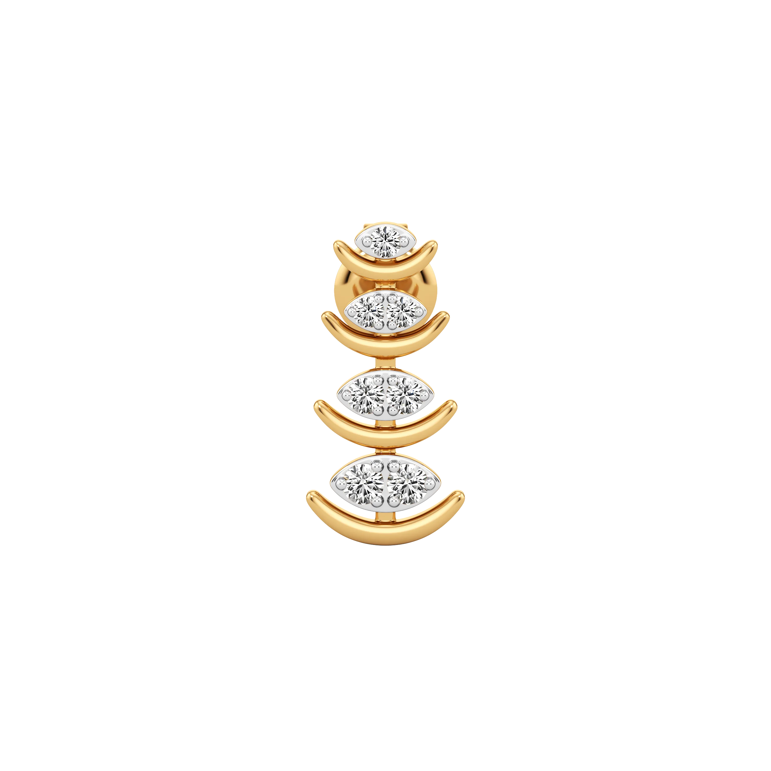 Crescent Cascade Pendant And Earrings