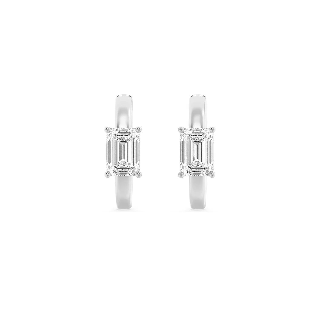 Dainty Diamond Bali Earrings 6
