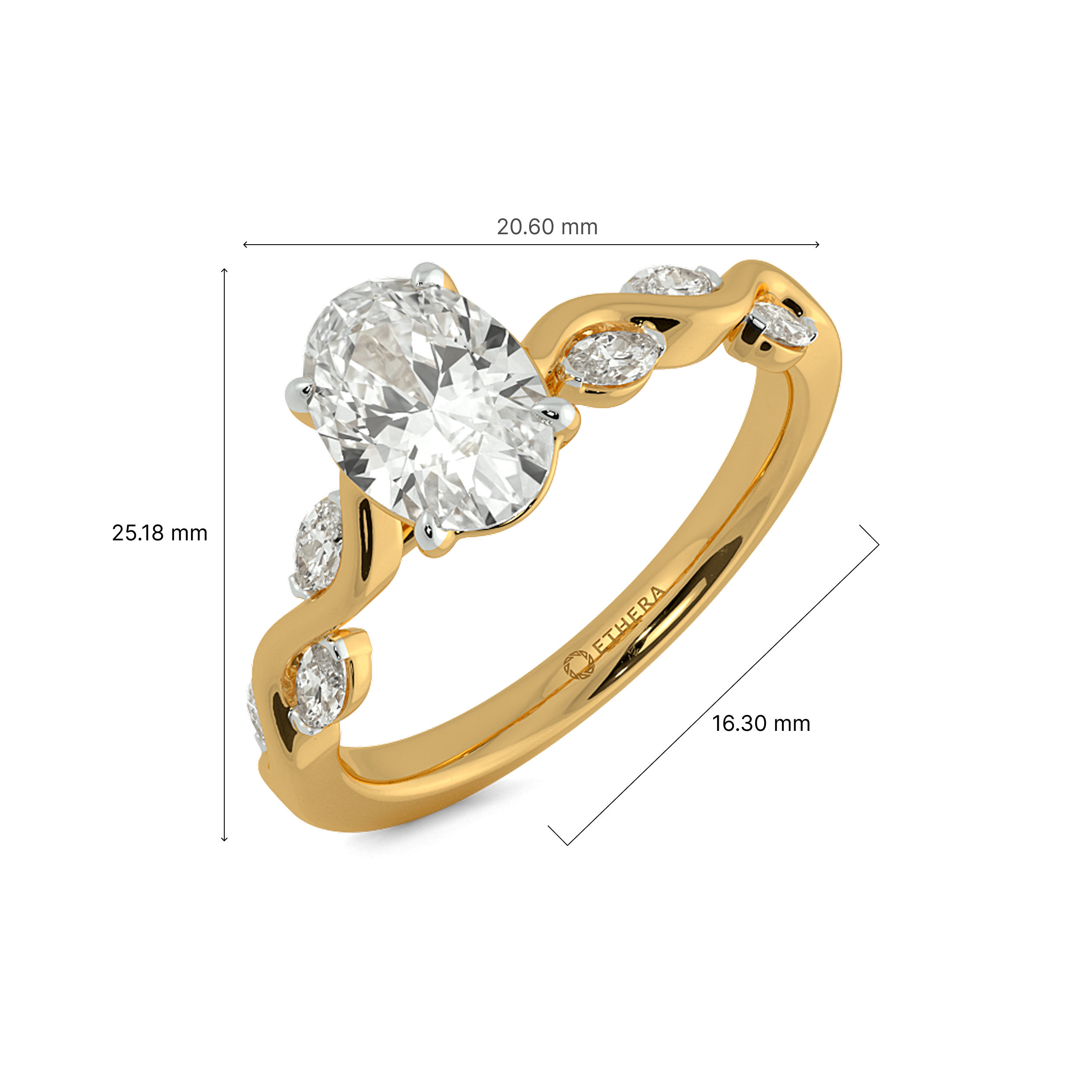 Wild Vine Solitaire Ring 7