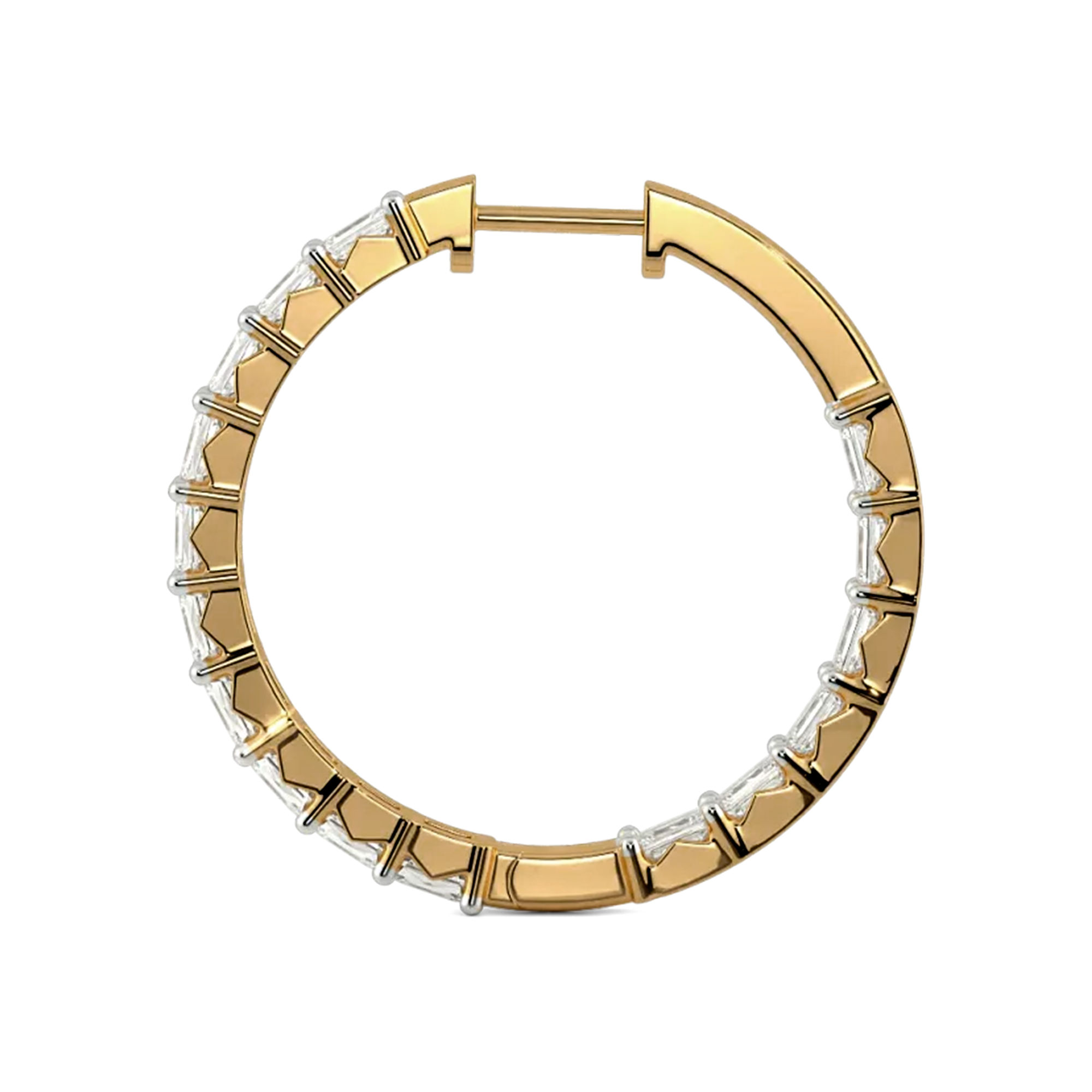Linear Lustre Hoop Earrings 1