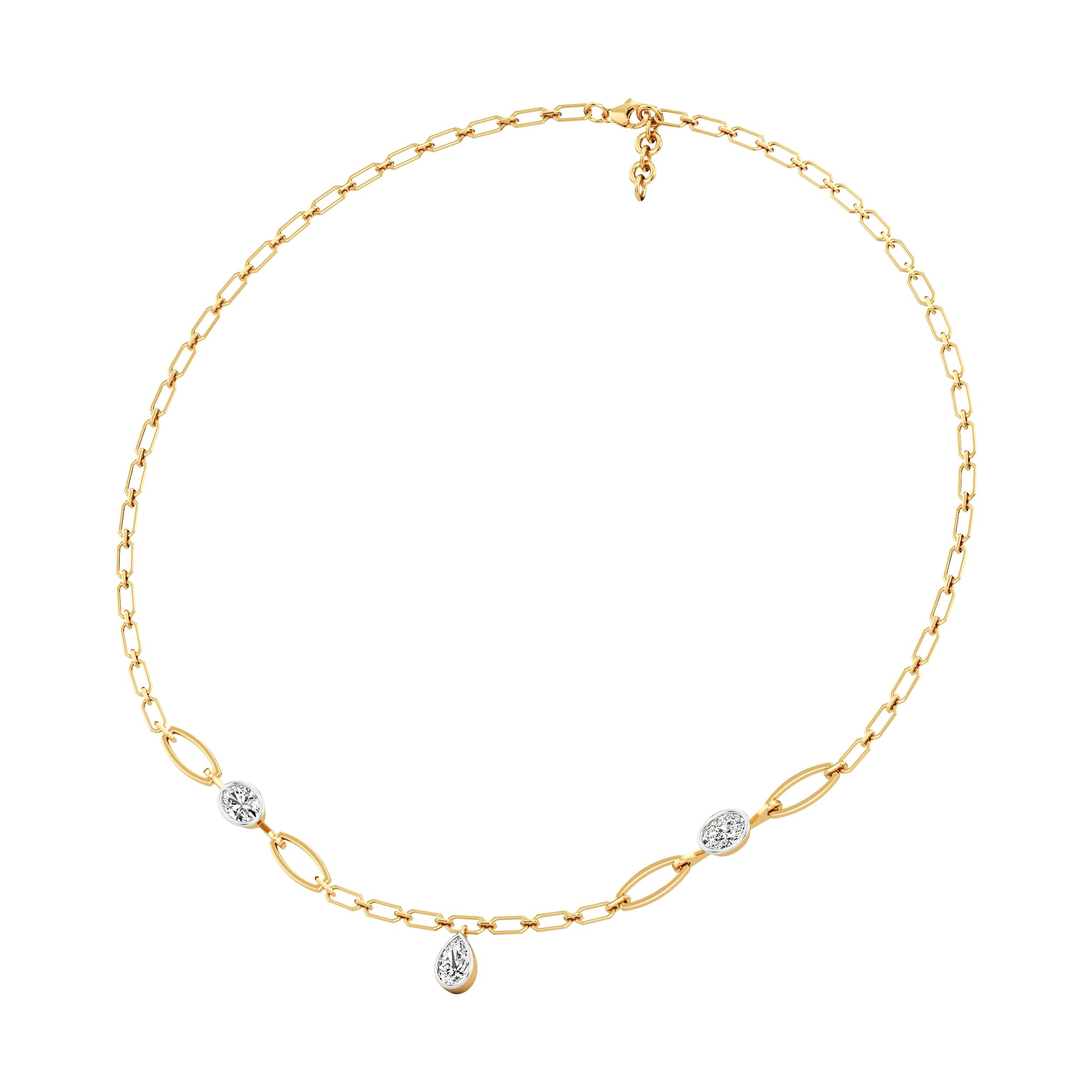 Lustre Loop Diamond Necklace 0