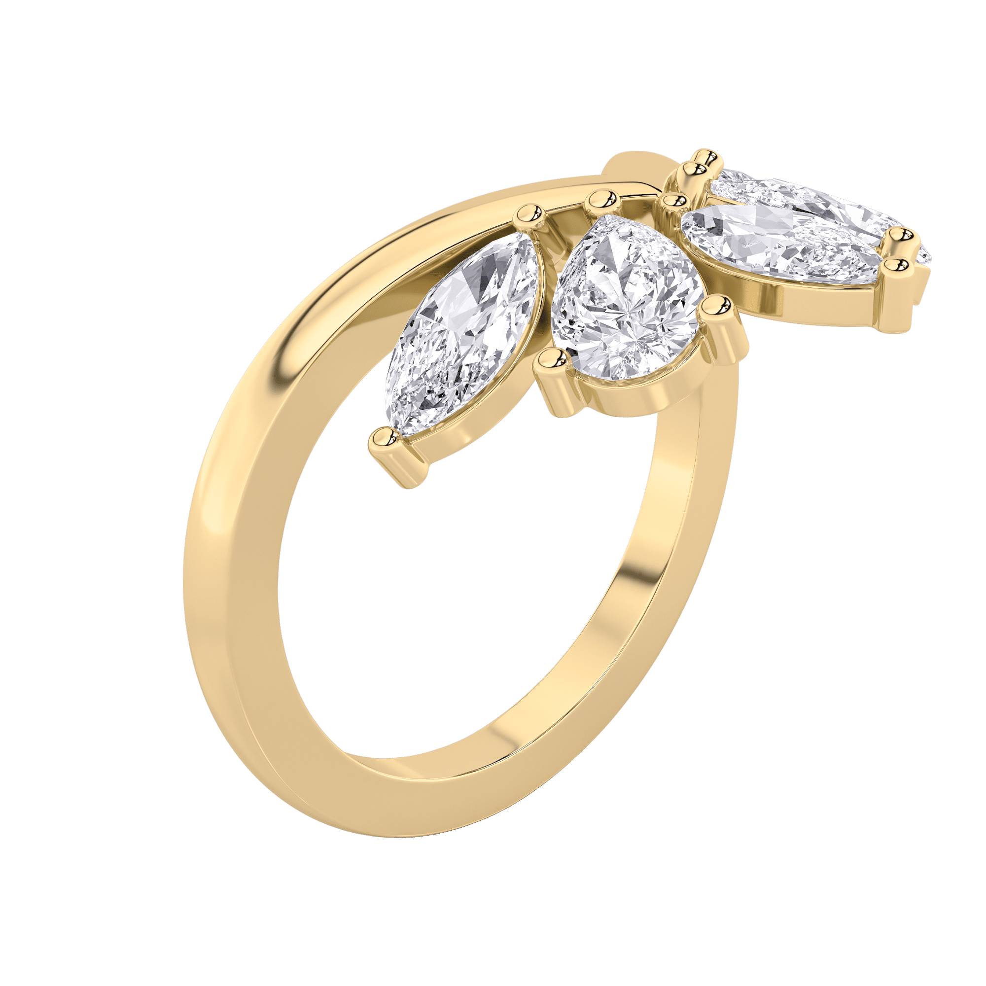 V-Curve 5 Stone Ring 1