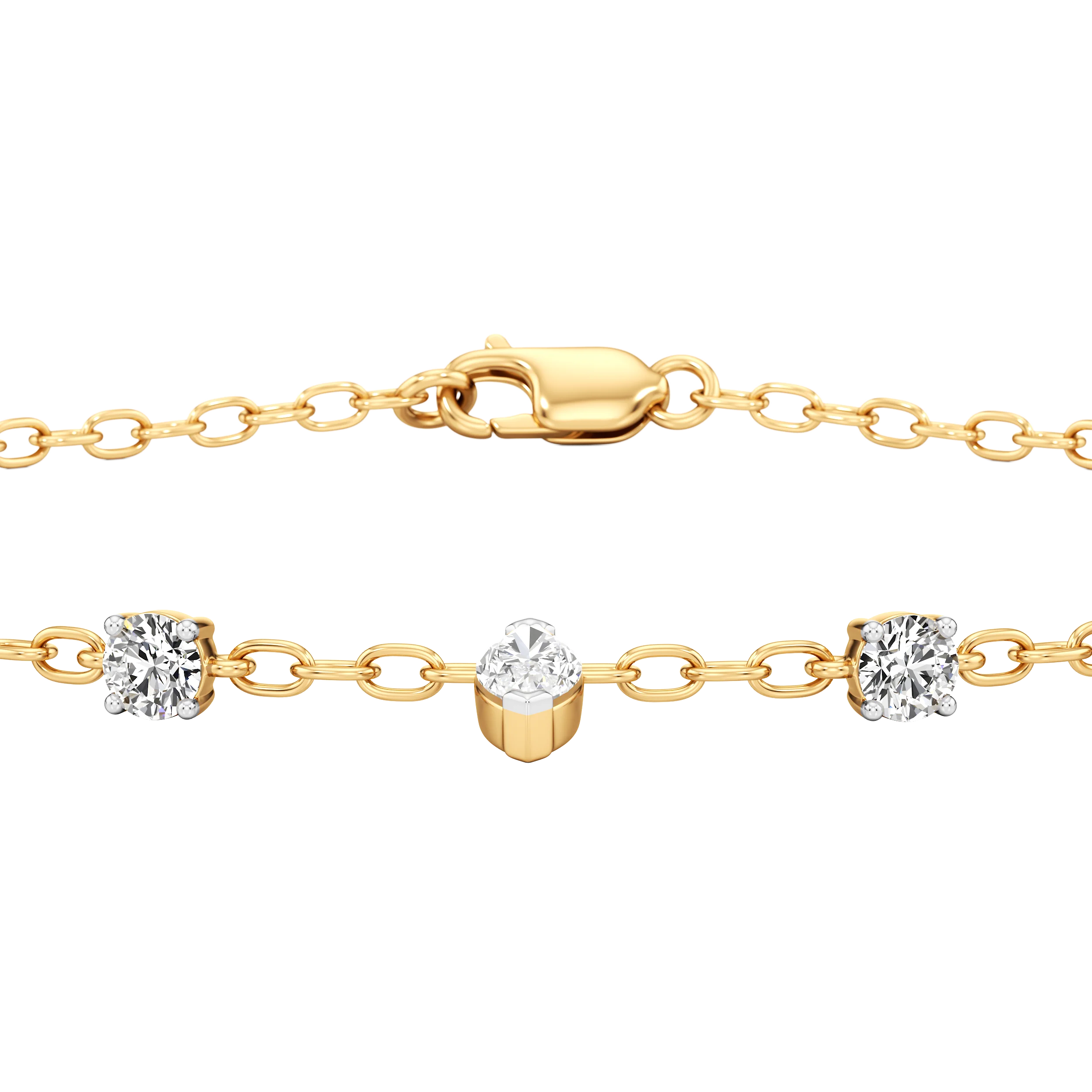 Twilight Diamond Charm Chain Bracelet hover