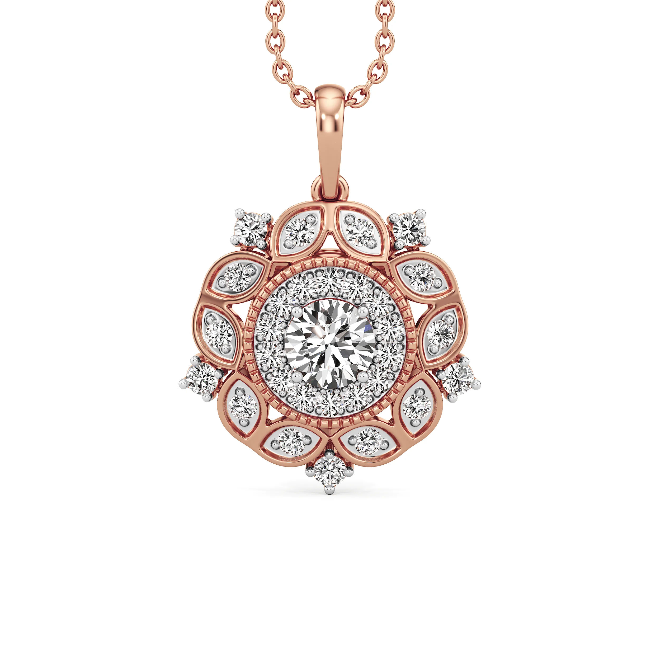 Solstice Bloom Diamond Pendant 10