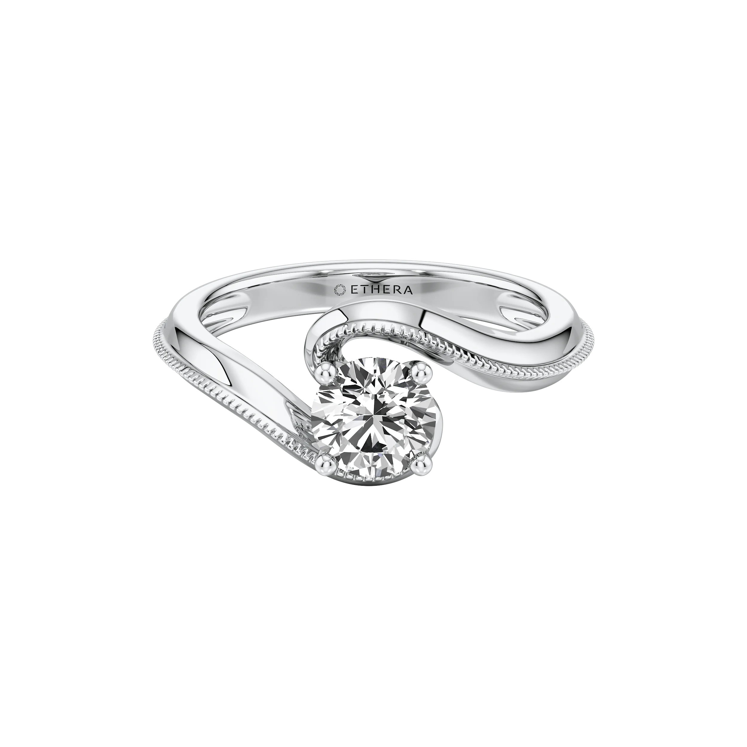 Waveform Solitaire Ring 6