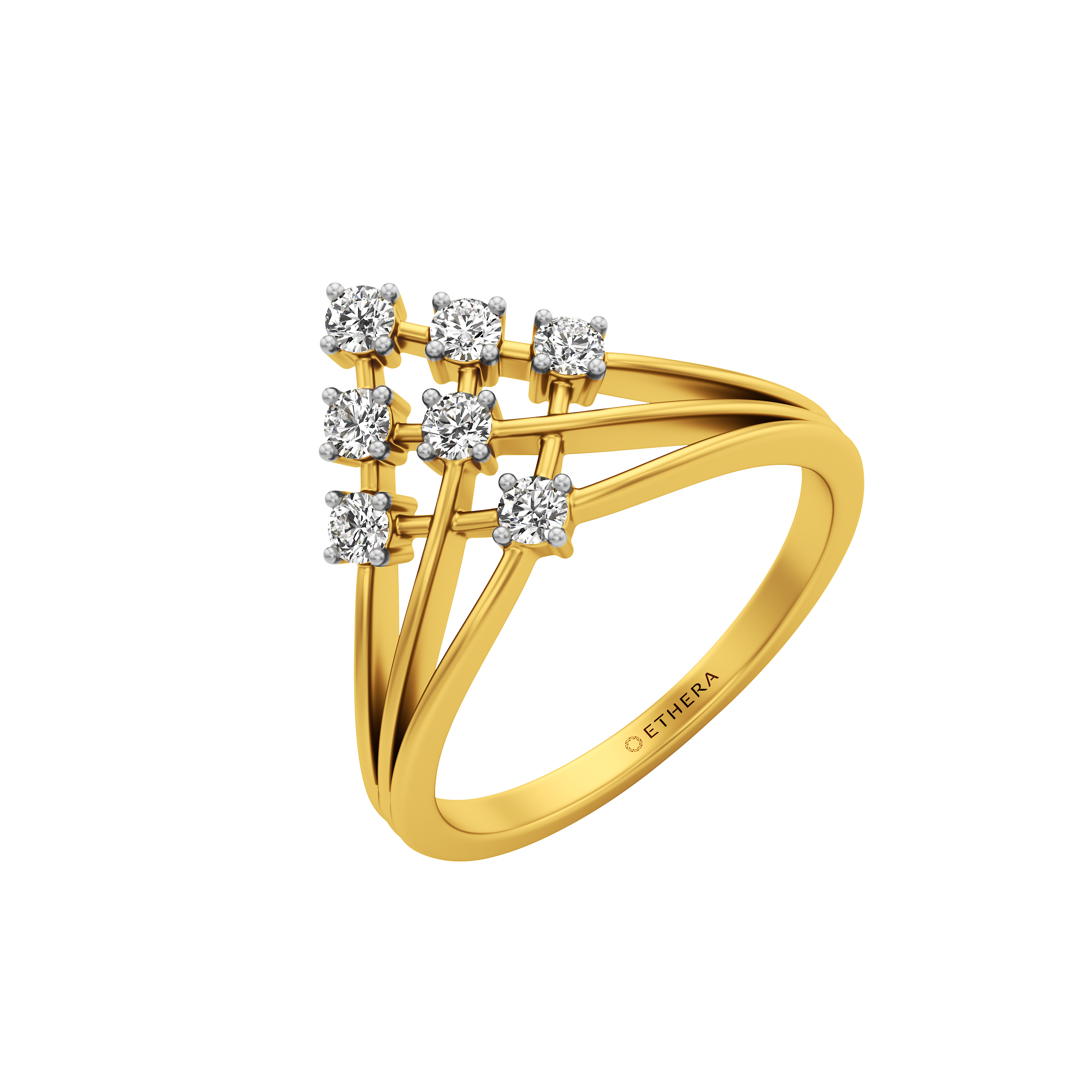 Zenith Lattice Cocktail Ring 0