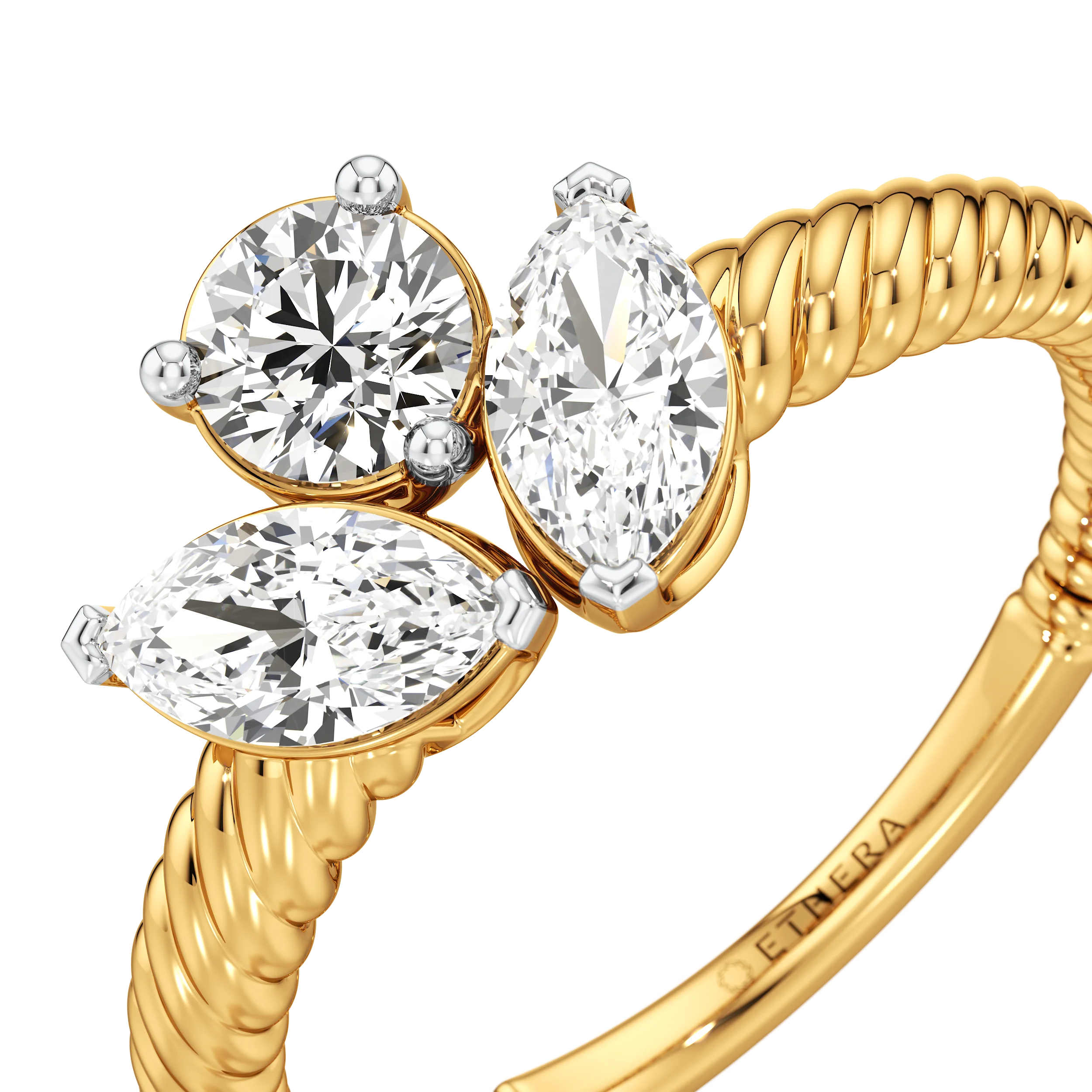 Marquise and Round Bloom Ring 1