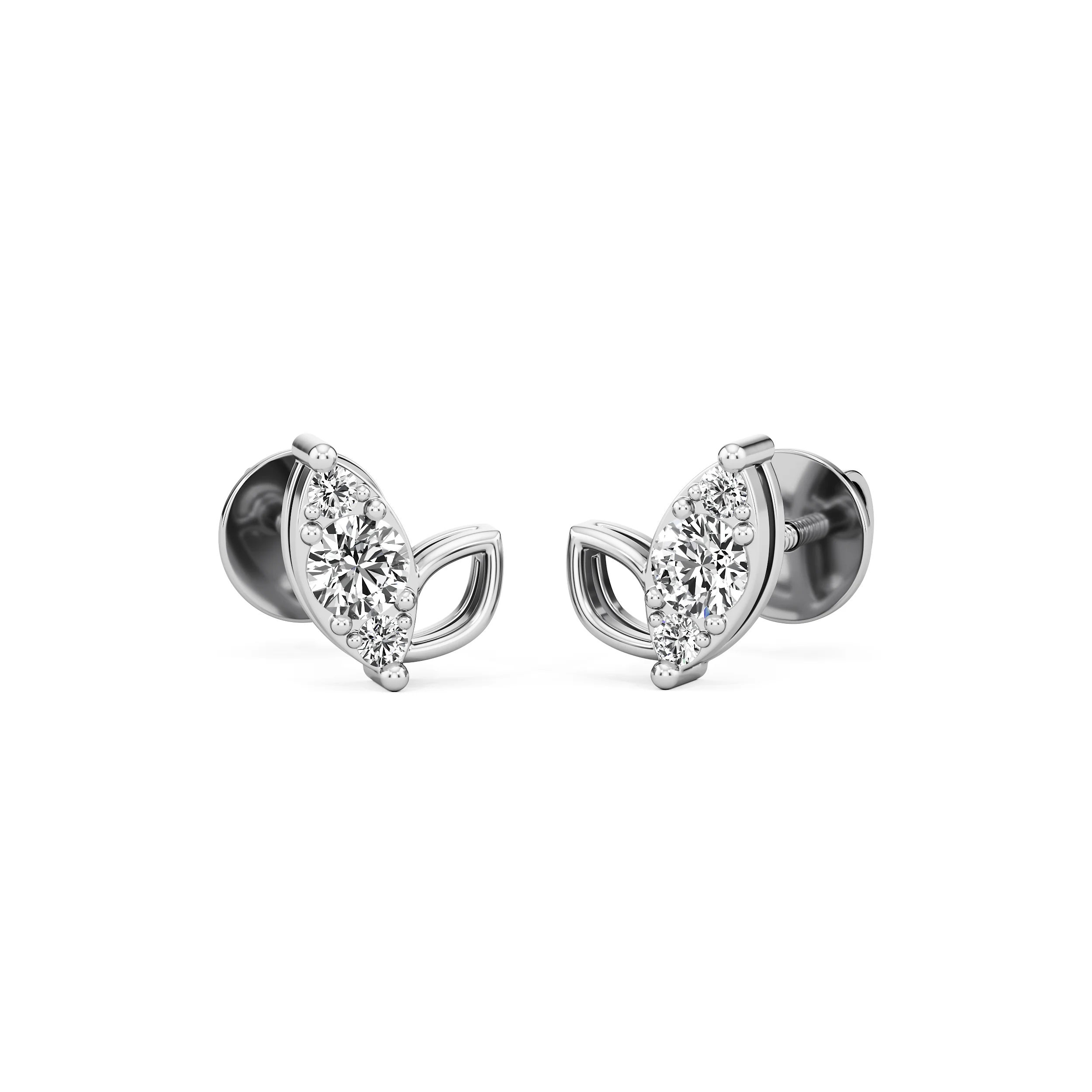 Petalcurve Diamond Studs 2