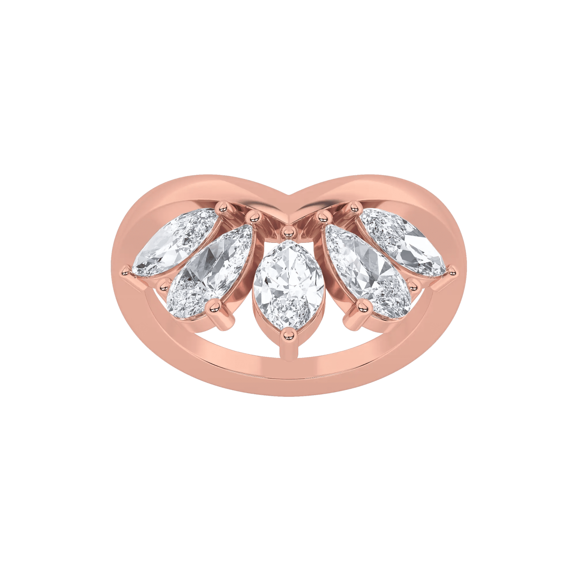 V-Curve 5 Stone Ring 11