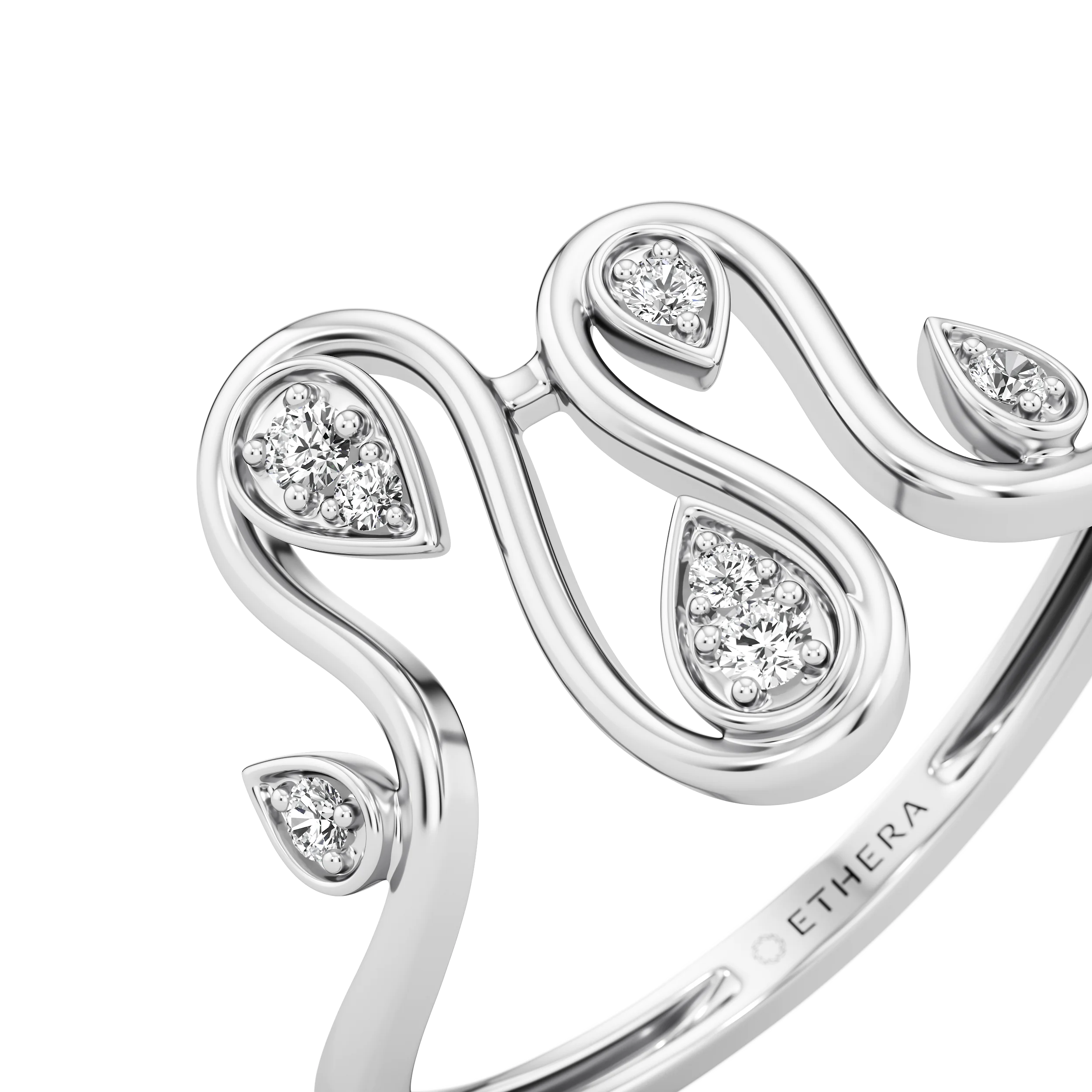 Serene Flow Diamond Ring 8