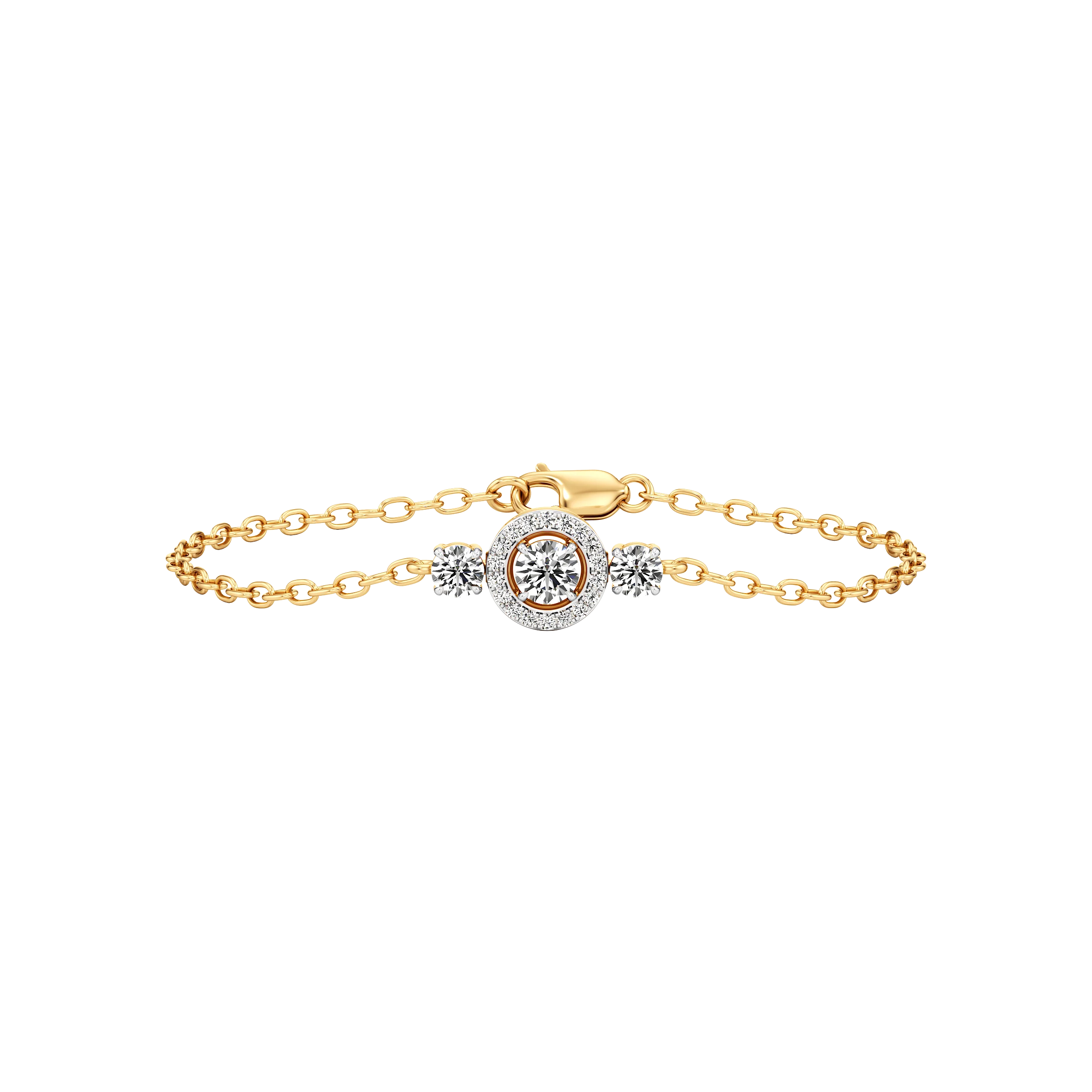 Halo Point Diamond Bracelet