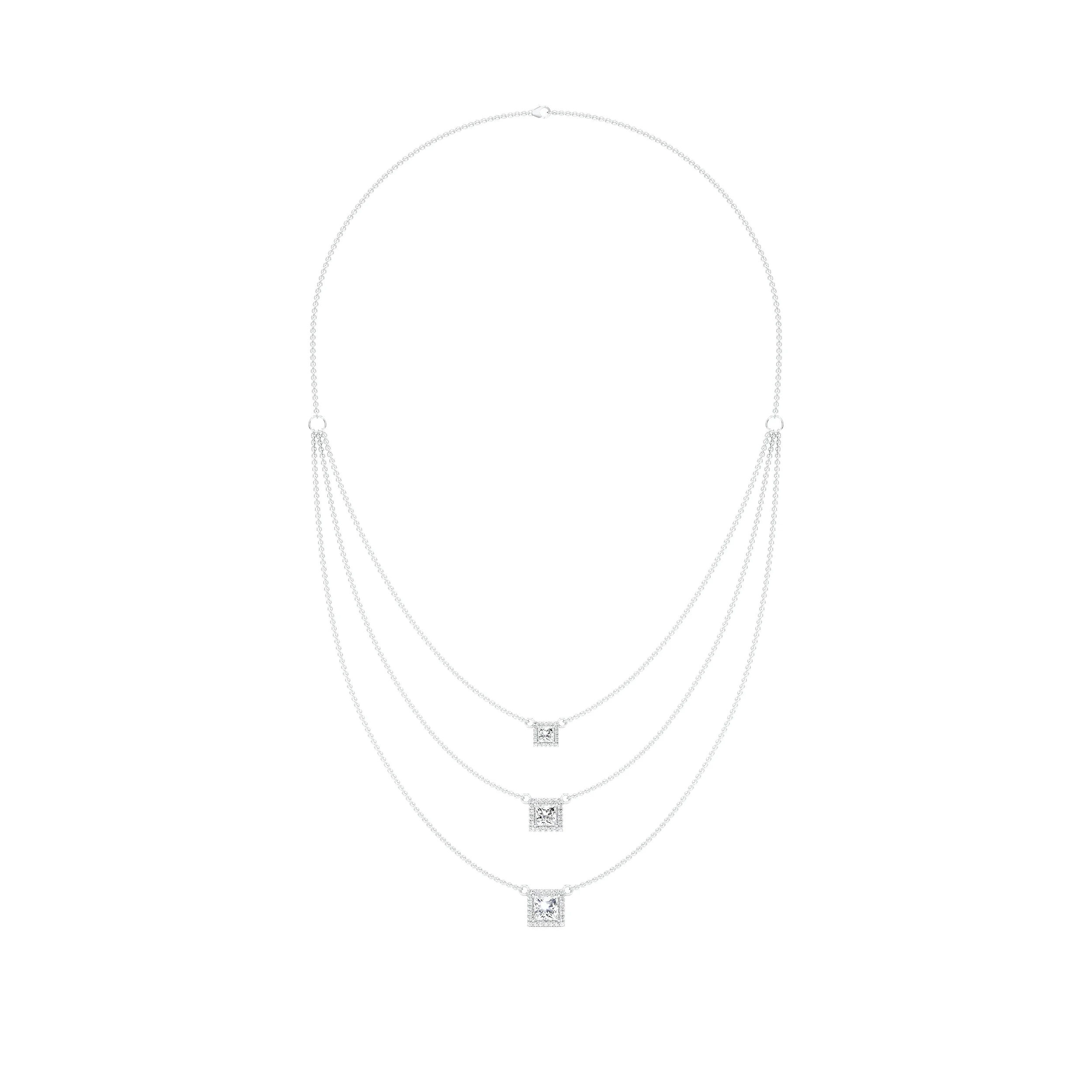 Cascade Squares Layered Necklace 2