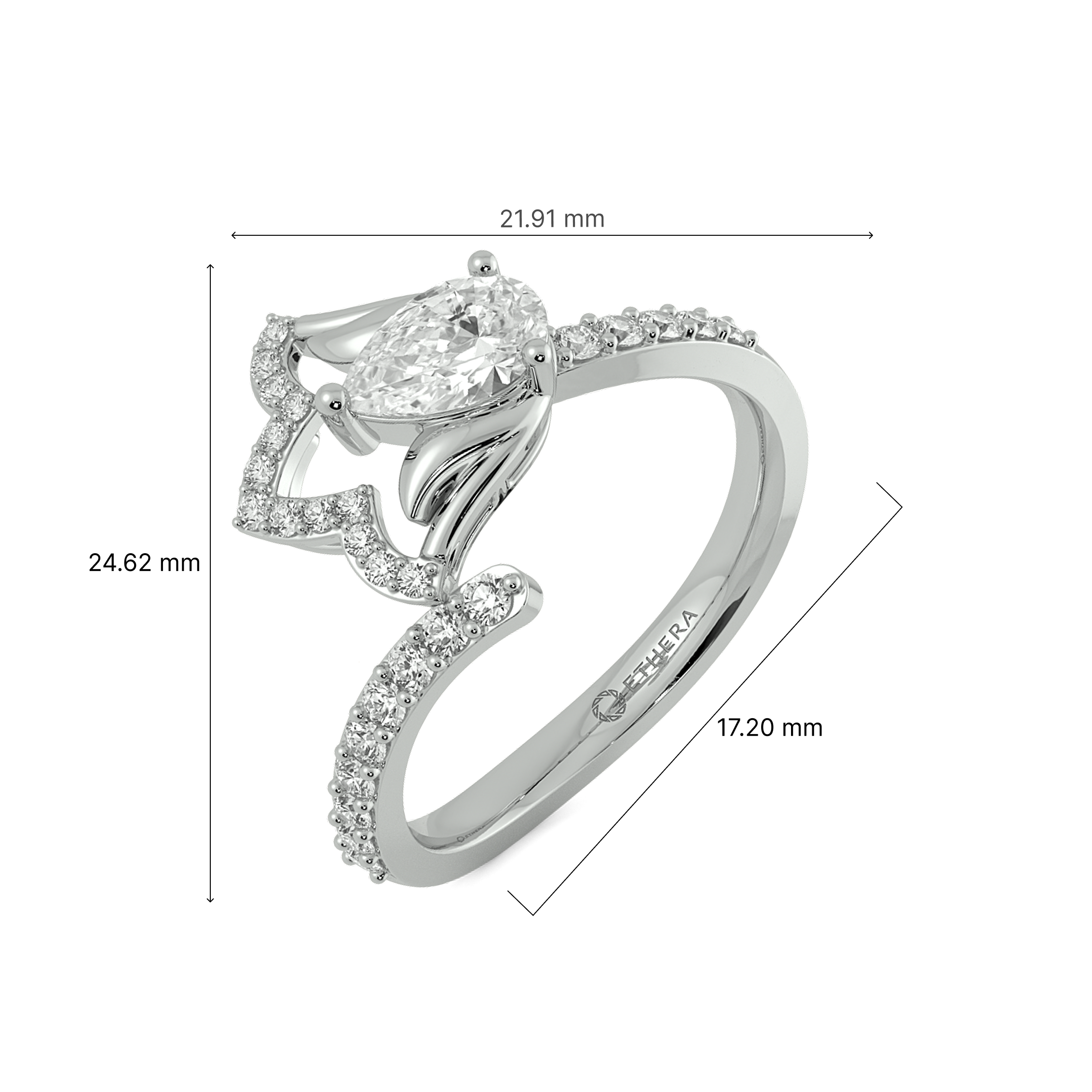 Rosy Glow Floral Ring 6