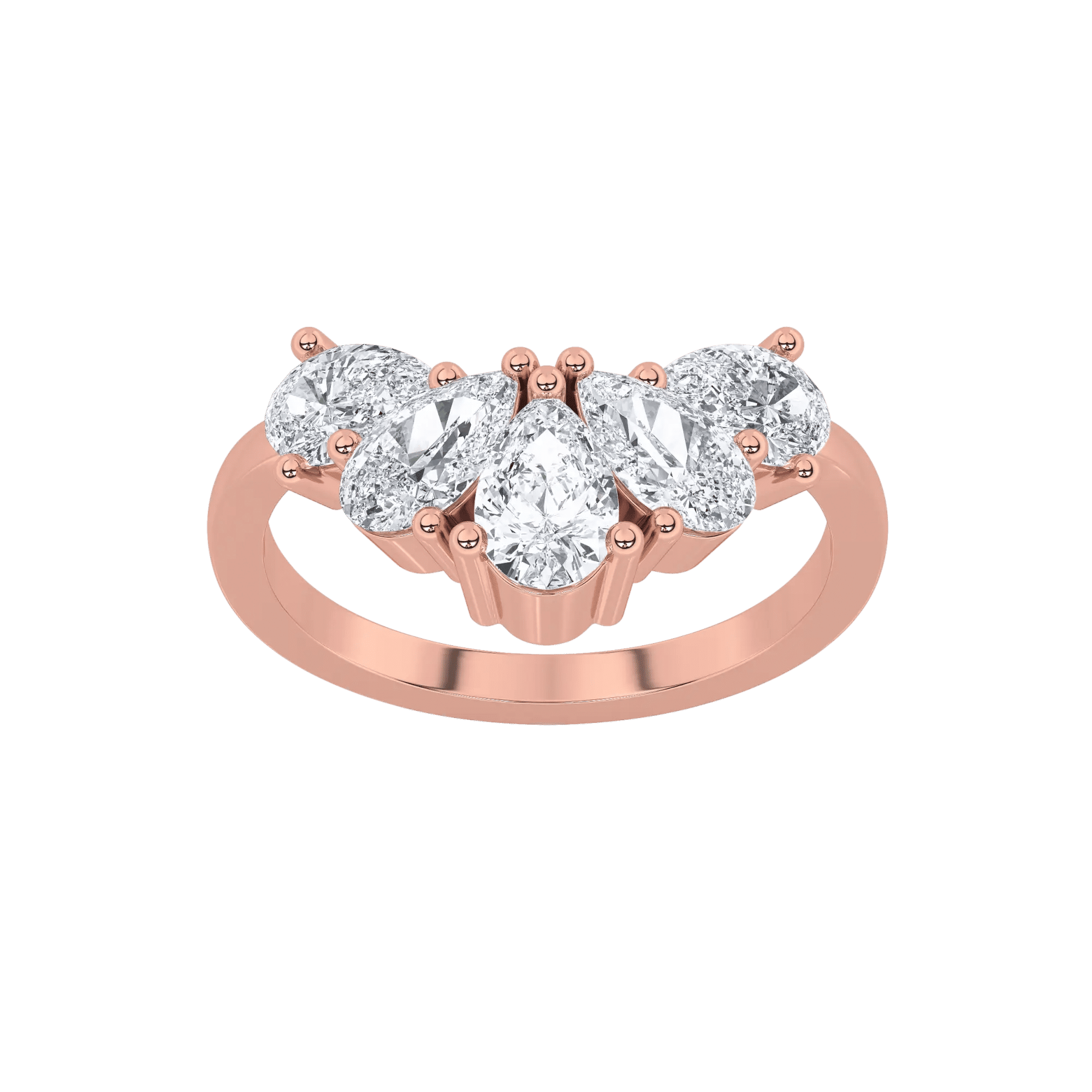 V-Five Sparkle 5 Stone Ring 10