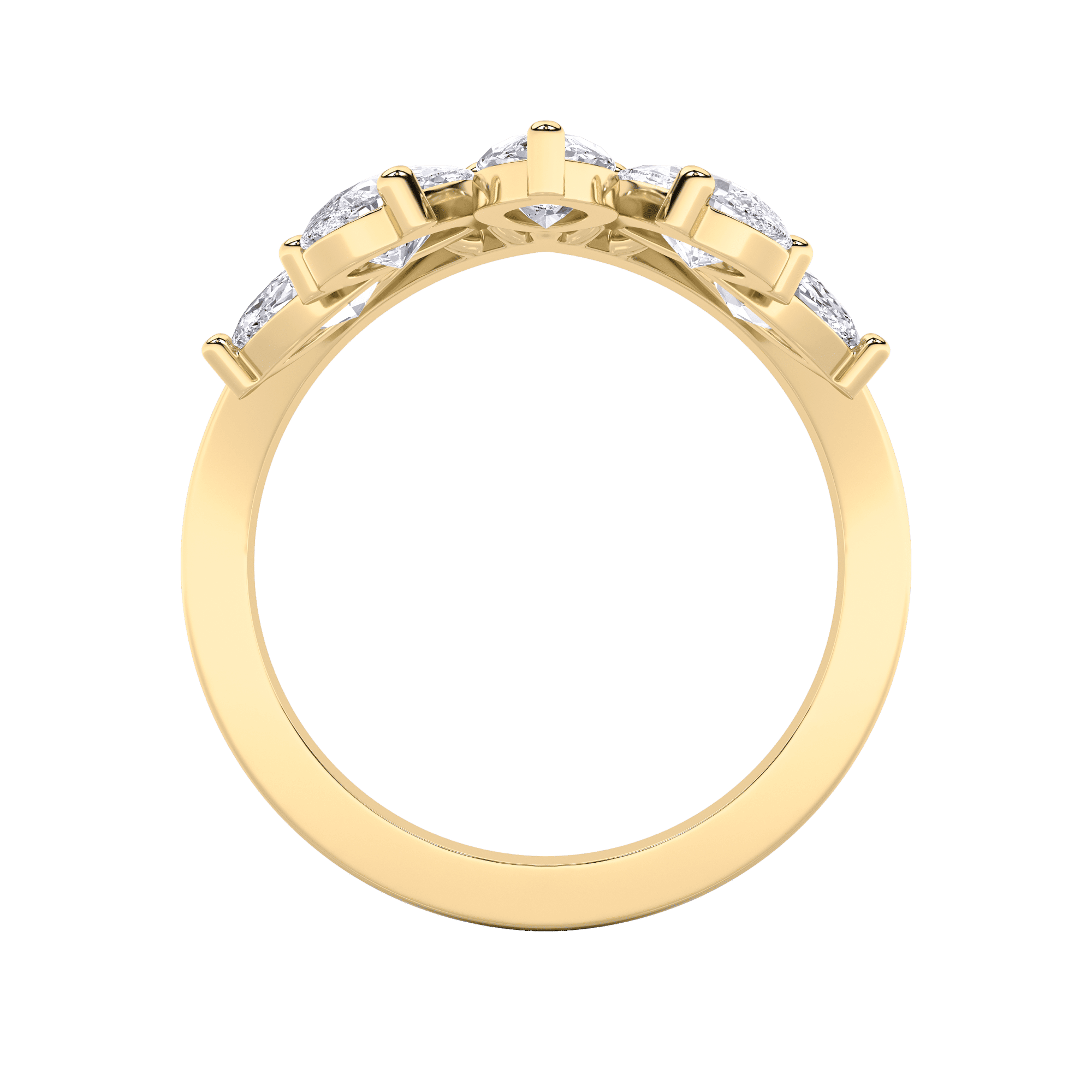 V-Curve 5 Stone Ring 5
