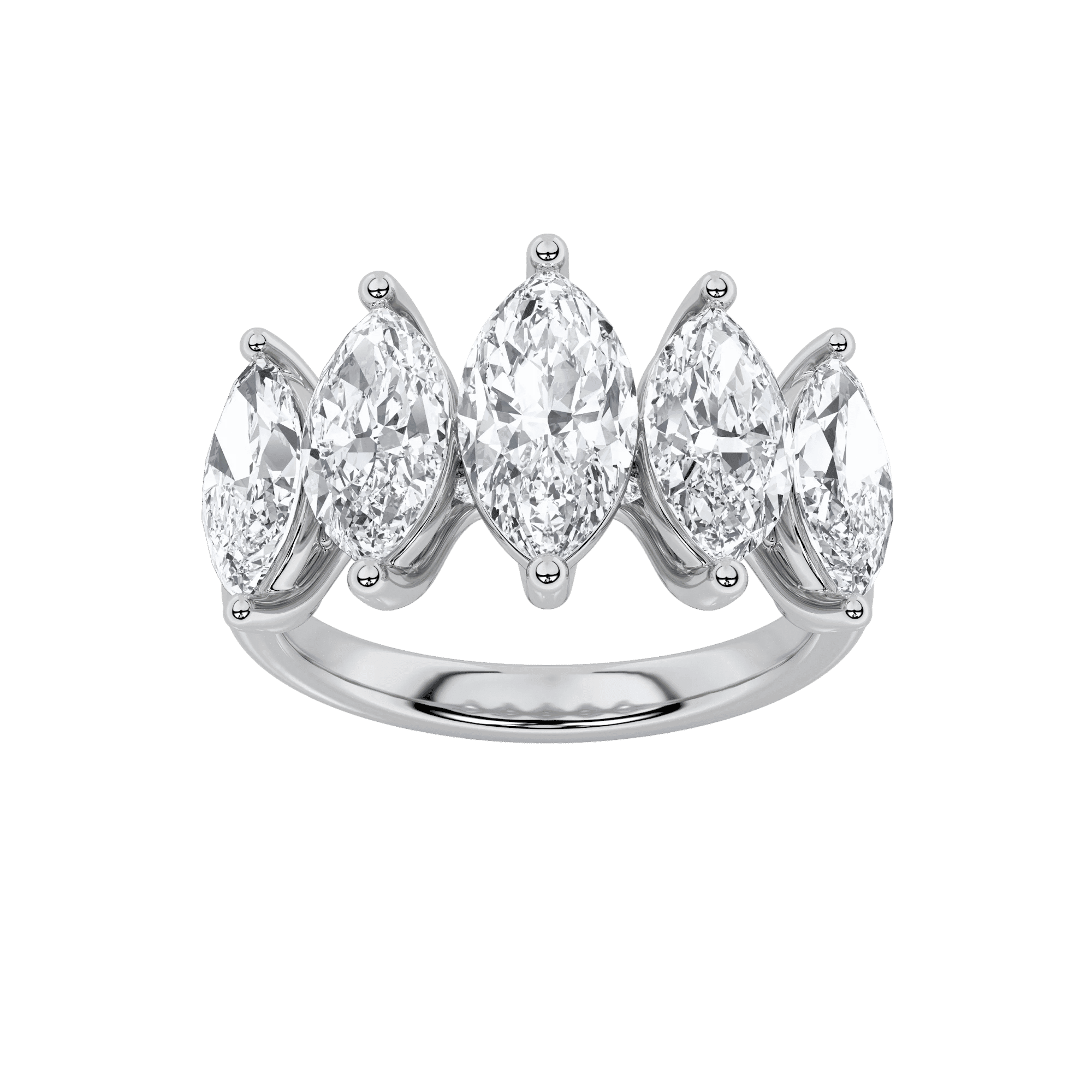 Radiant Penta Five Stone Ring 11