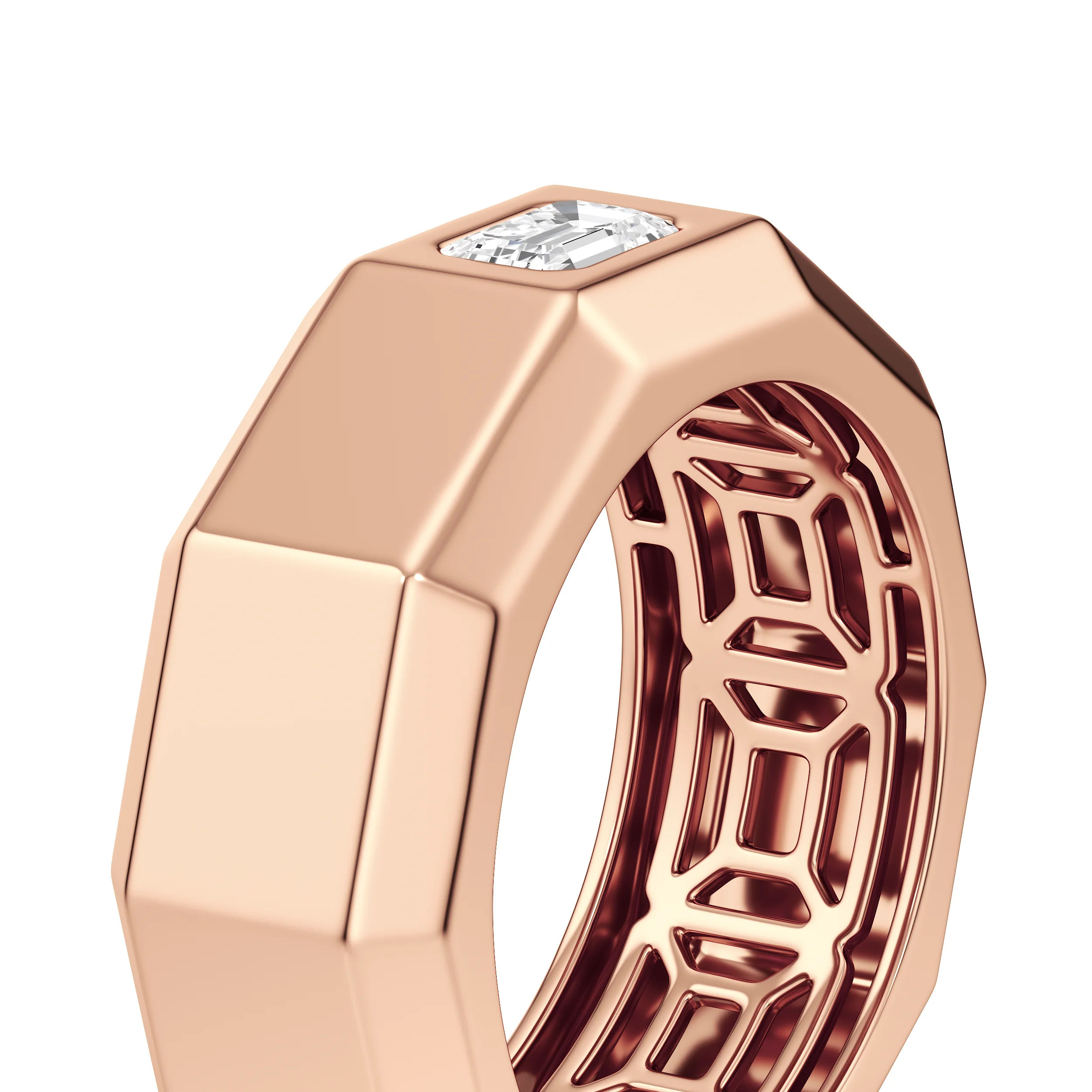 Edgeline Emerald-Cut Band 17