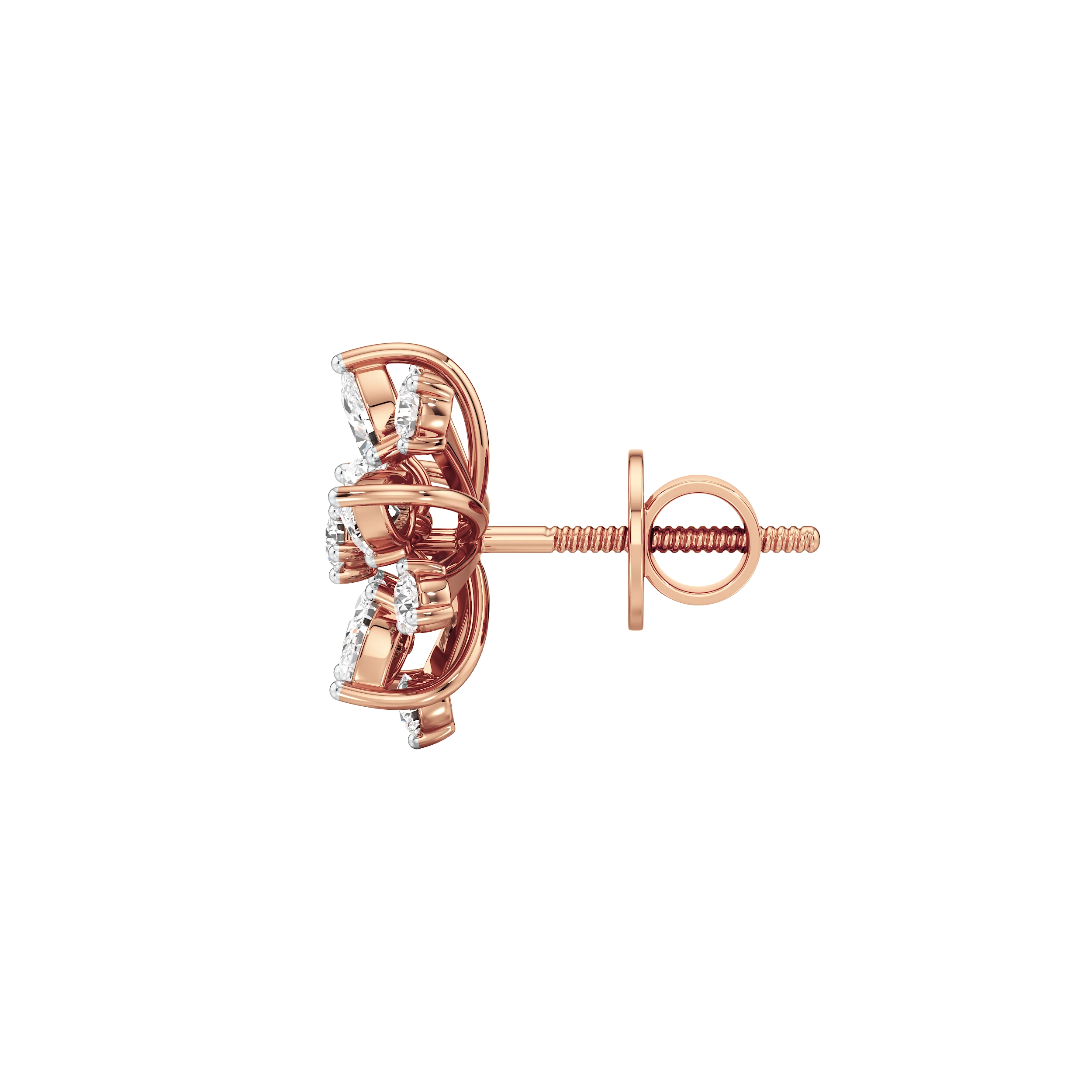 Bloomfire Diamond Stud Earrings 8