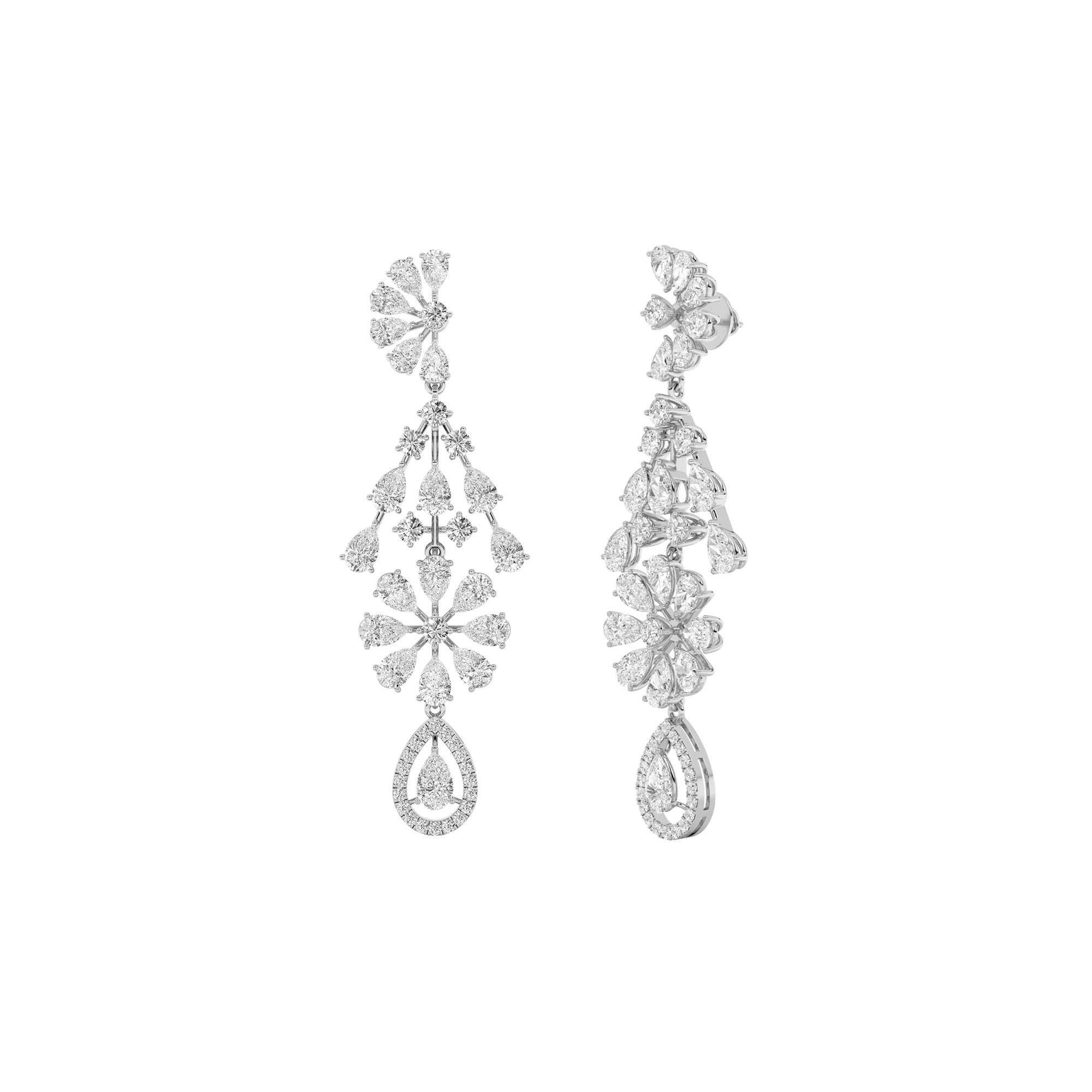 Floral Chandelier Drop Earrings 1