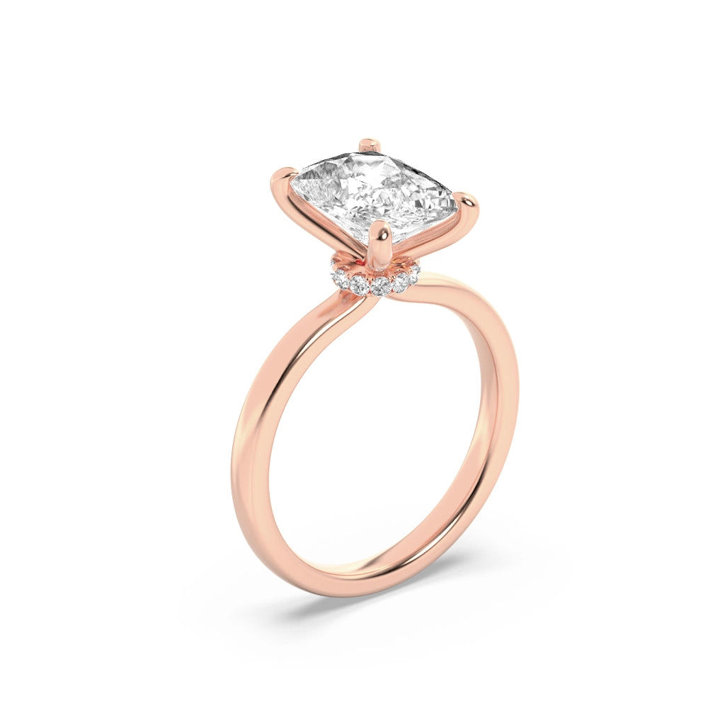 Golden Radiance Solitaire Ring 12