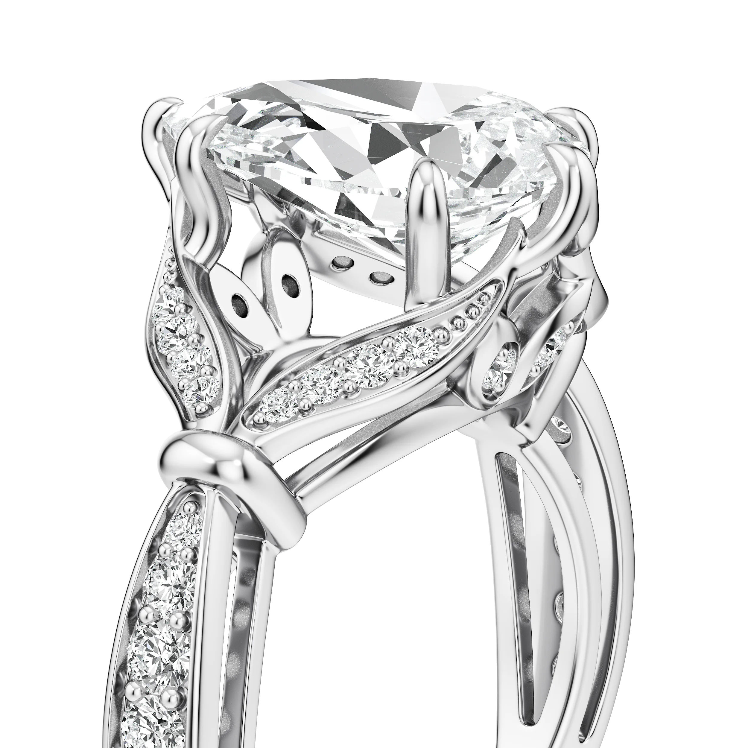 Pear Cascade Cocktail Ring 13