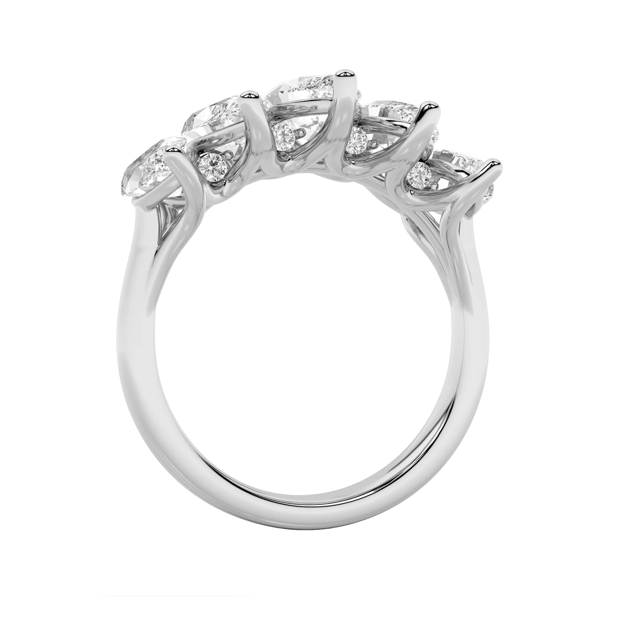 Radiant Penta Five Stone Ring 8