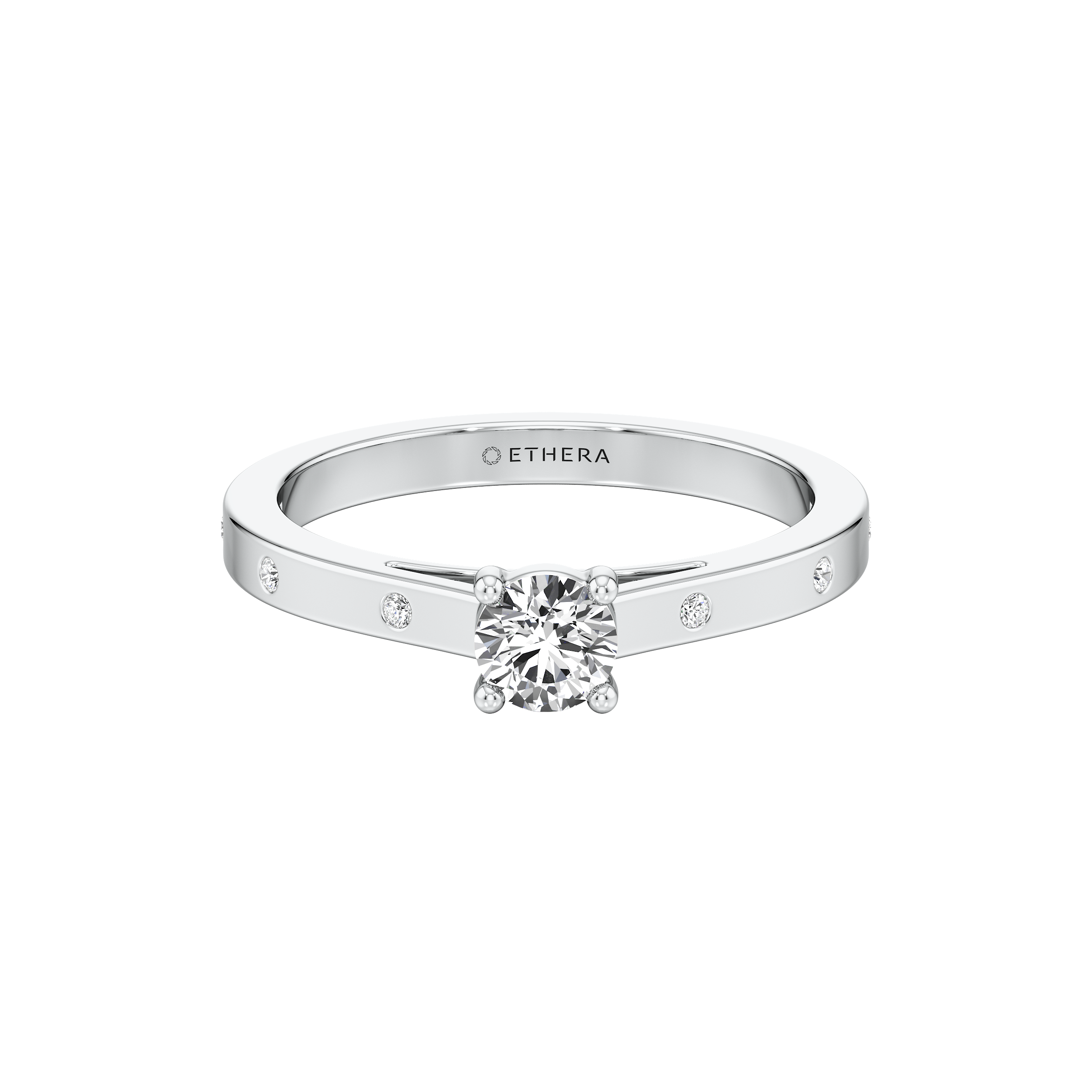 Starlit Dot Solitaire Ring 9