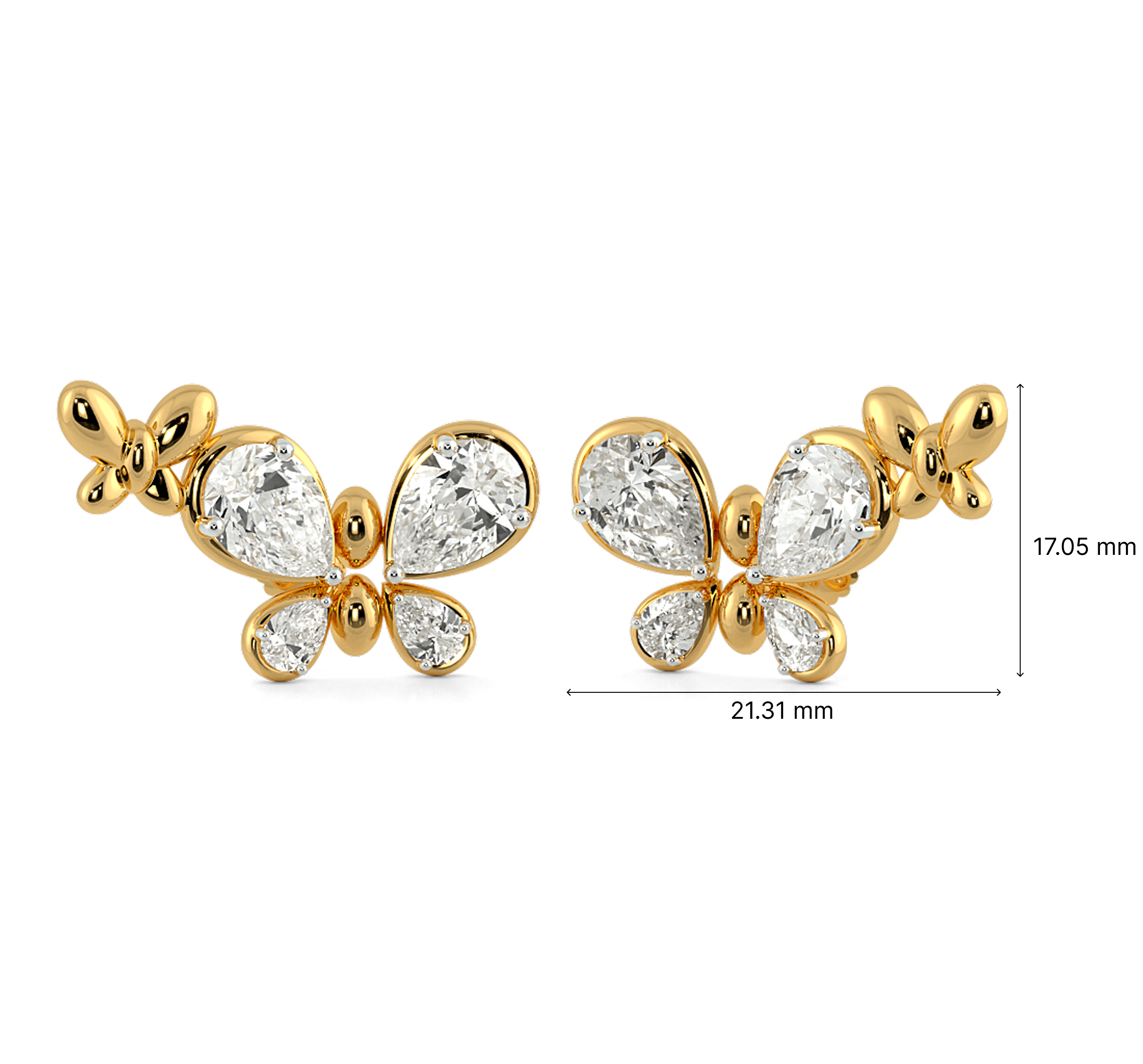 Duo Flutter Studs 4
