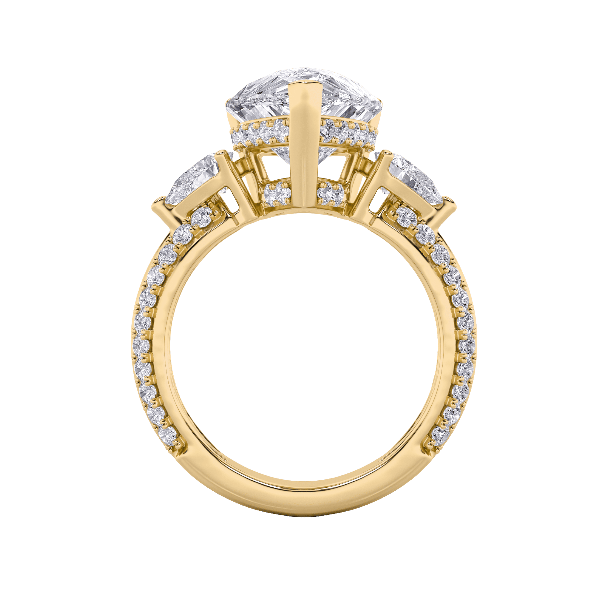 Aria Three Stone Cocktail Ring 10