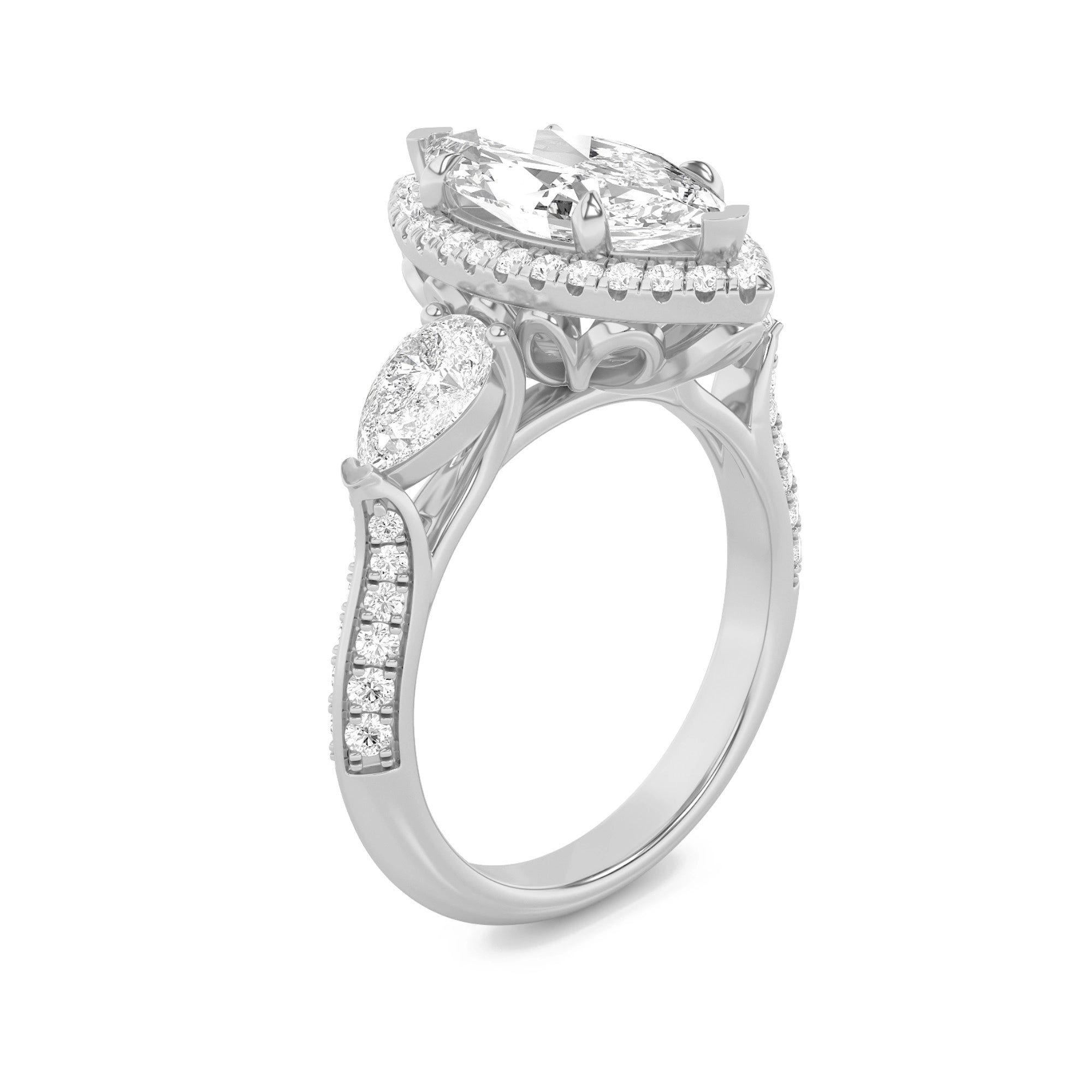 Triad Of Love 3 Stone Ring 7