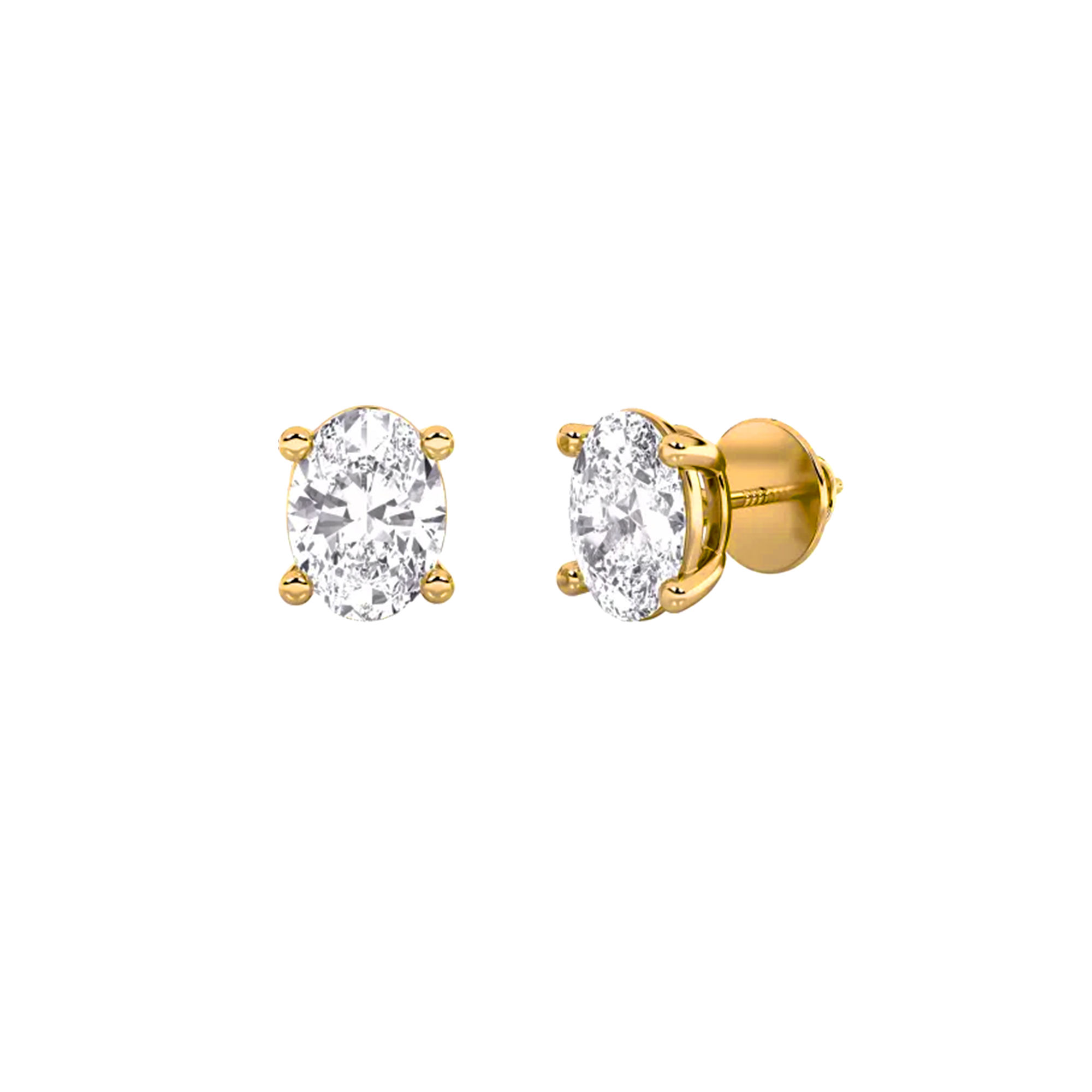Soleia Oval Solitaire Earrings 0