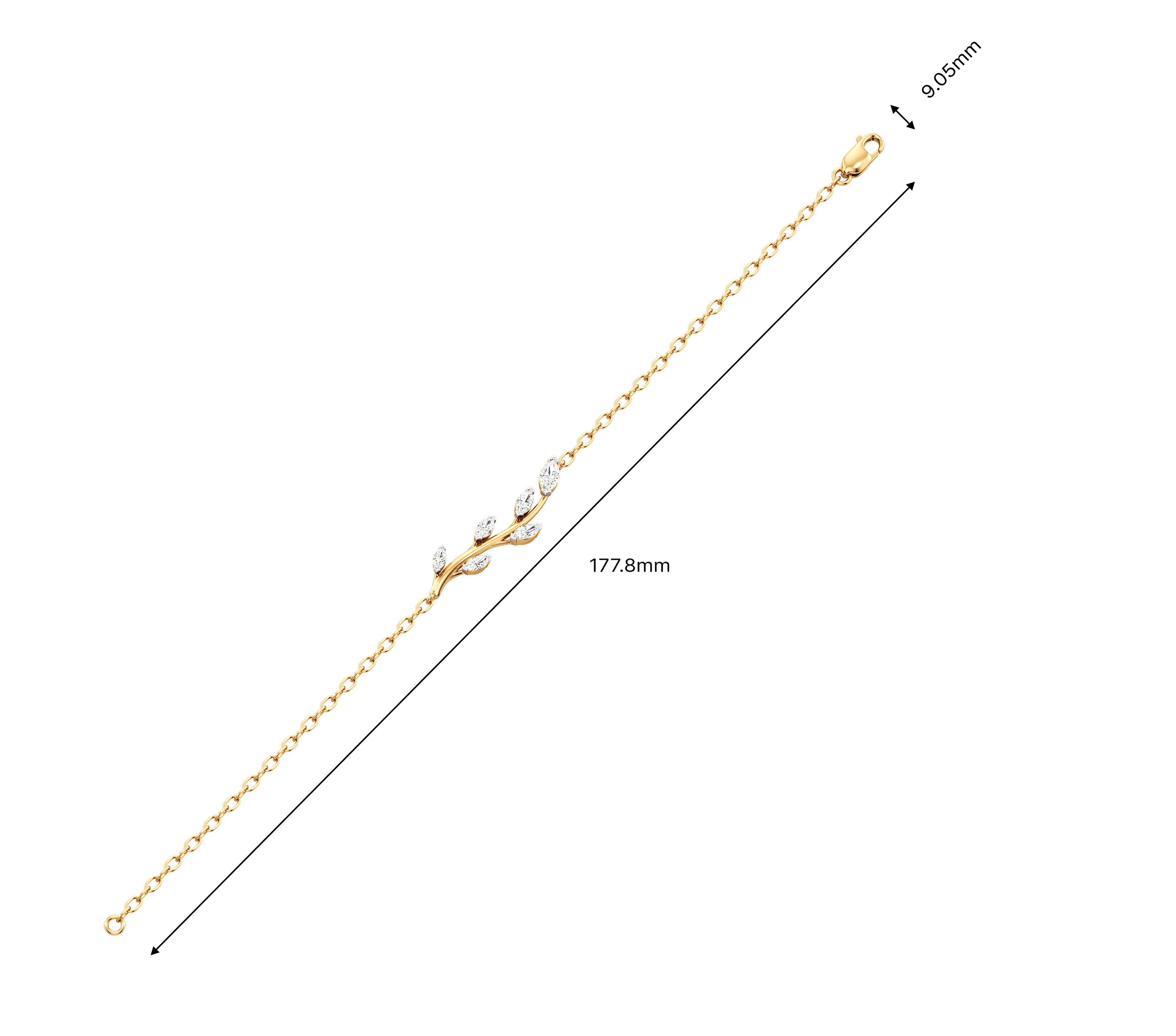 Leafline Marquise Diamond Bracelet 3