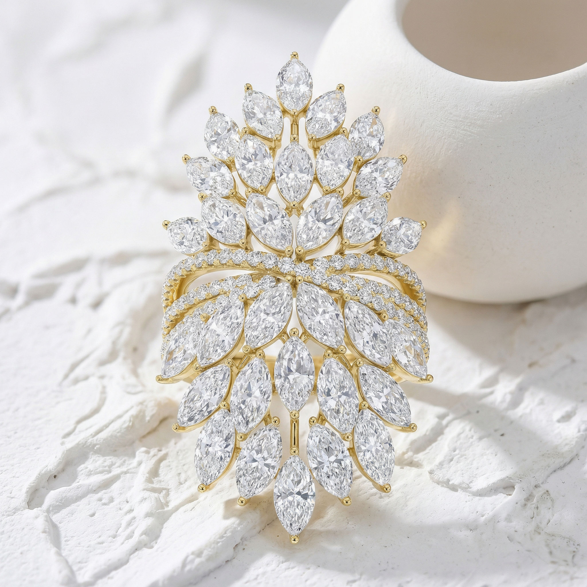 Floral Enchantment Cocktail Ring 13