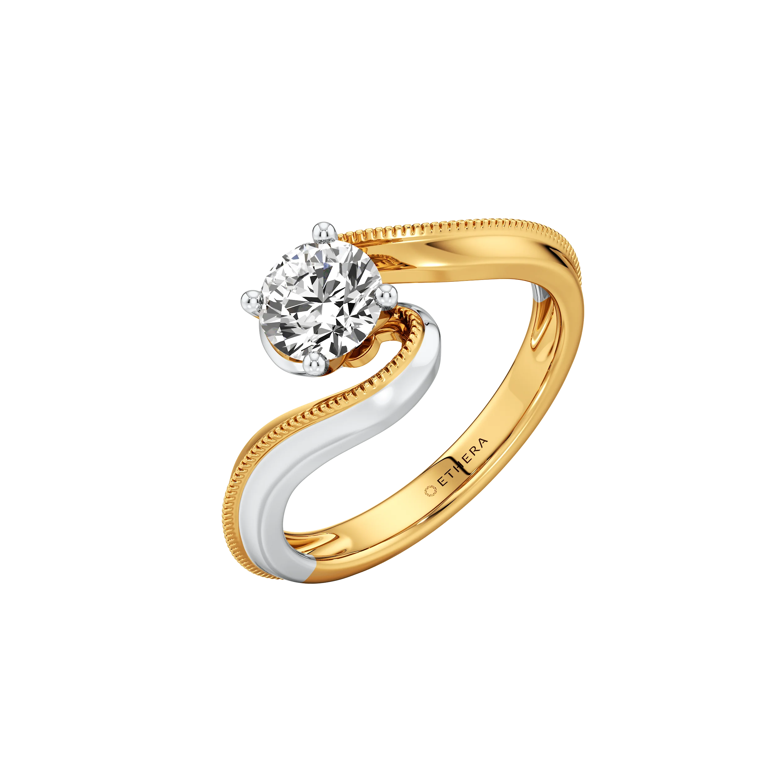 Waveform Solitaire Ring 0