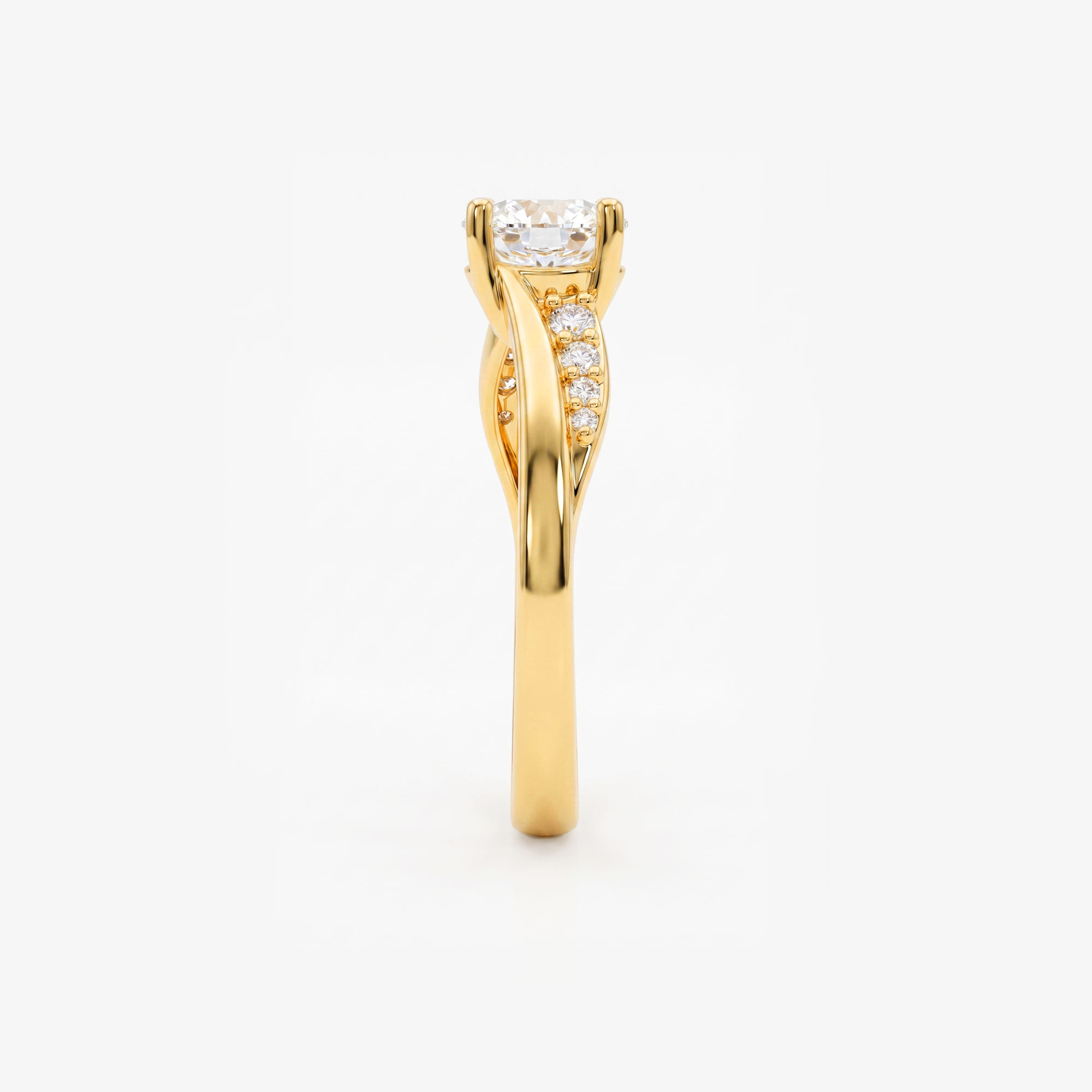 Flow Solitaire Ring hover