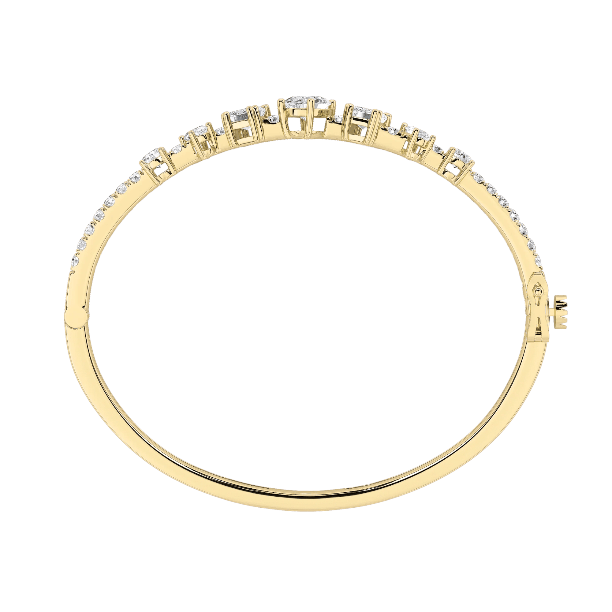 Celestial Radiance Oval Bangle 5