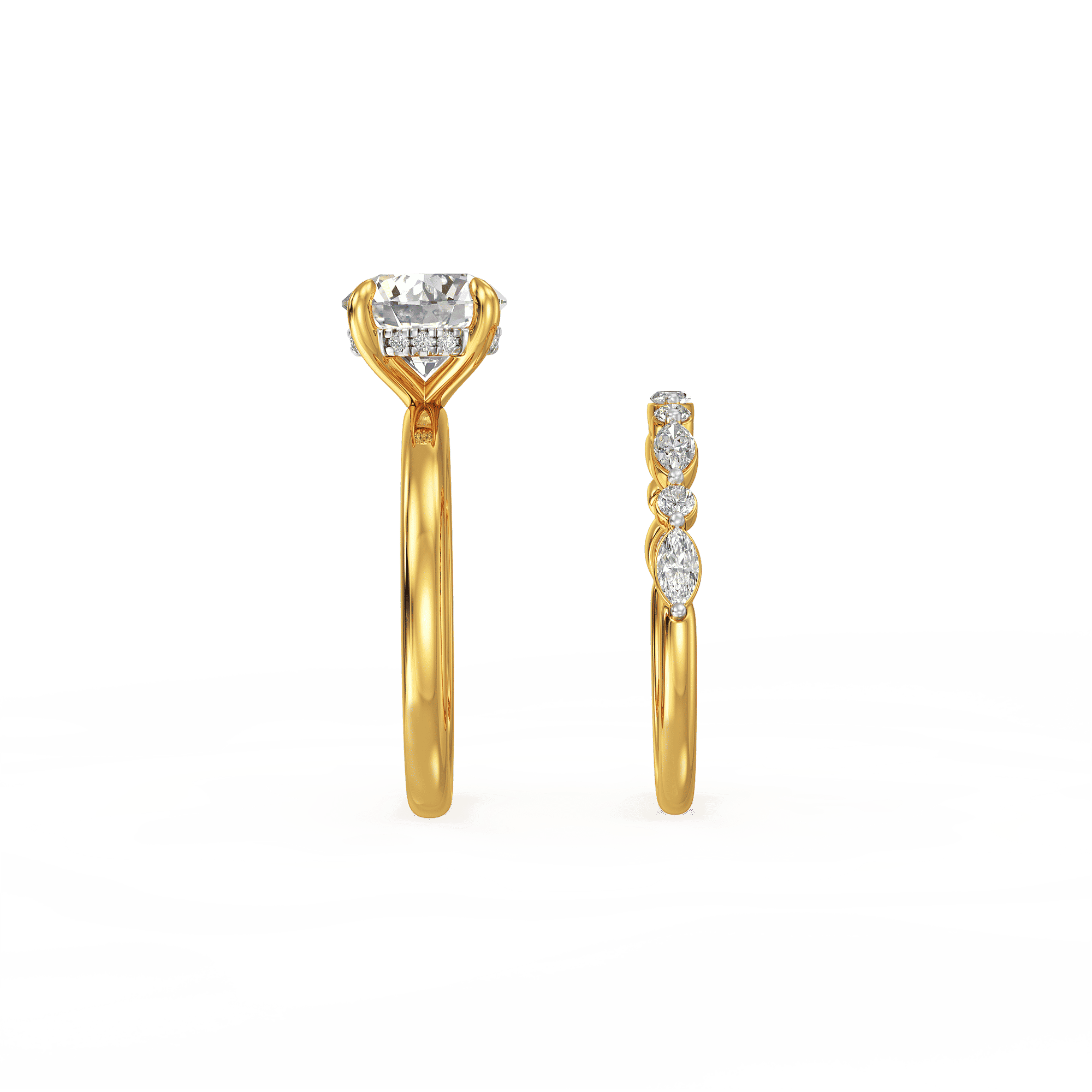 Lumina Stack Solitaire Ring 2
