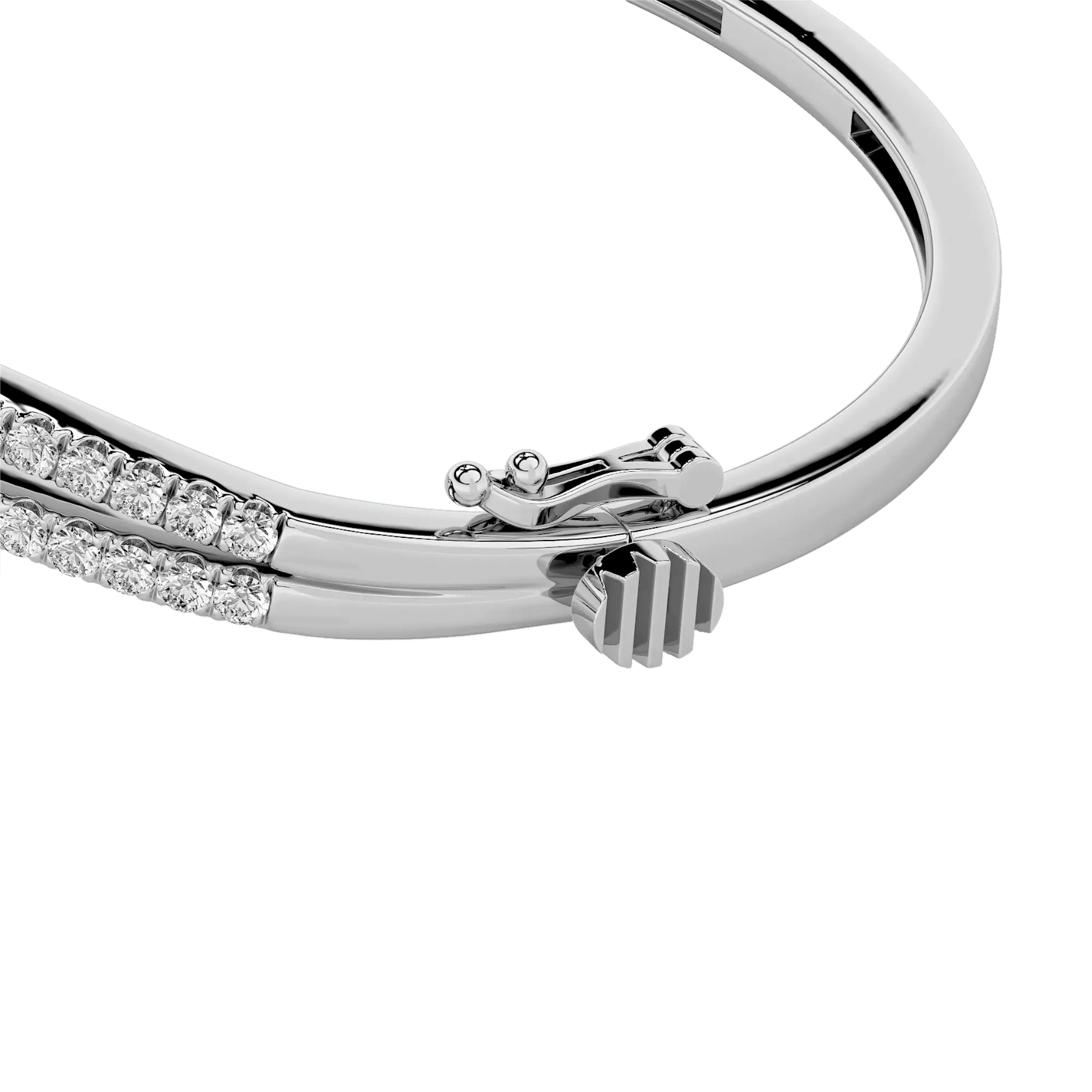 Graceful Pear Accent Oval Bangle 5