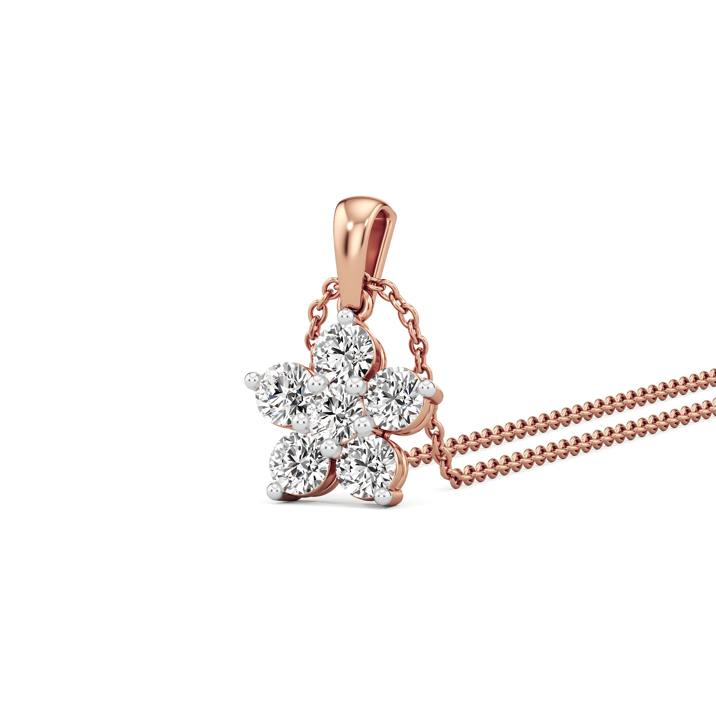 Petal Cluster Diamond Necklace 7