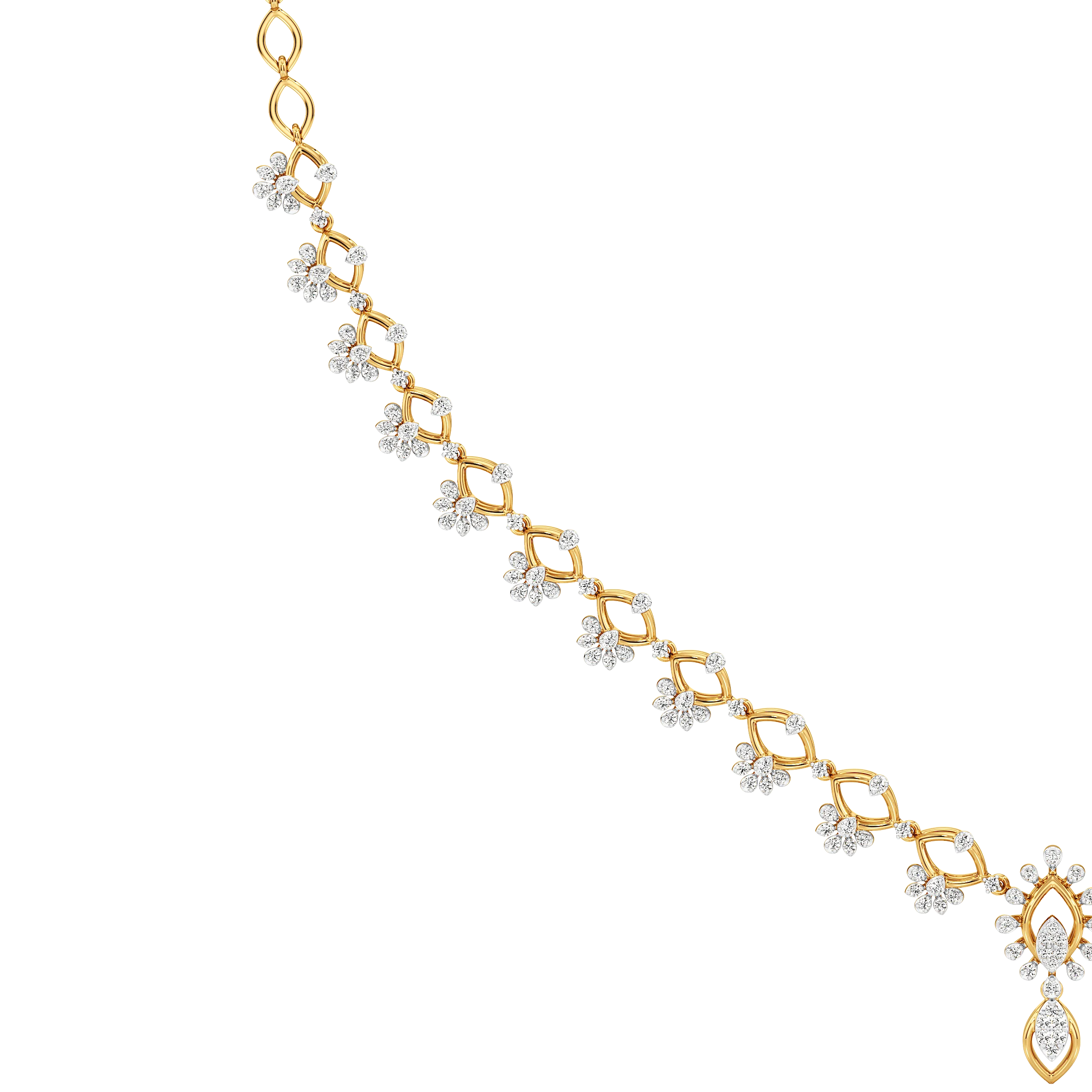 Celestia Teardrop Diamond Necklace hover