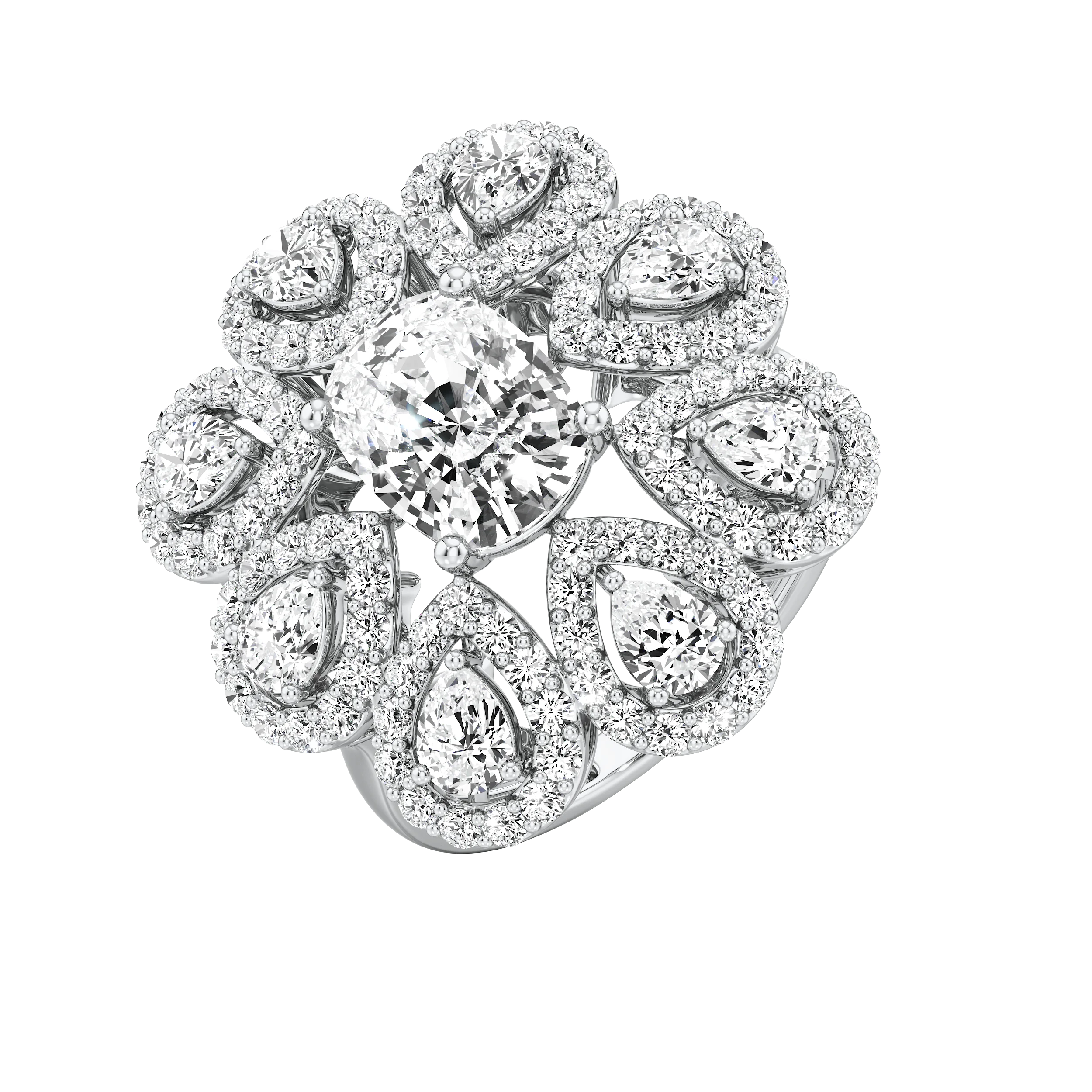 Celeste Cluster Cocktail Ring 6